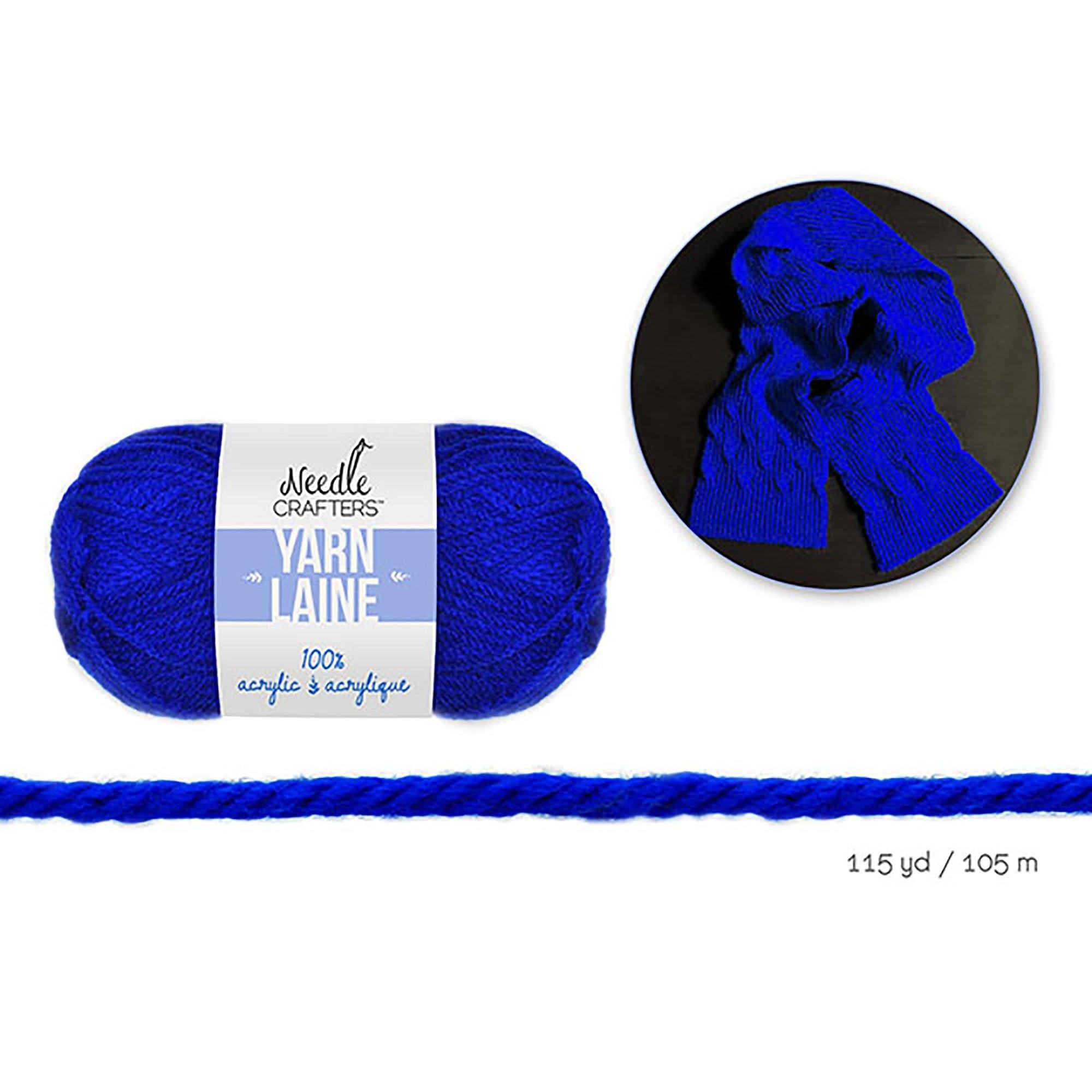 Royal Blue Needlecrafters: 50G Acrylic Yarn Standard Ball Dyed - Dollar Max Dépôt