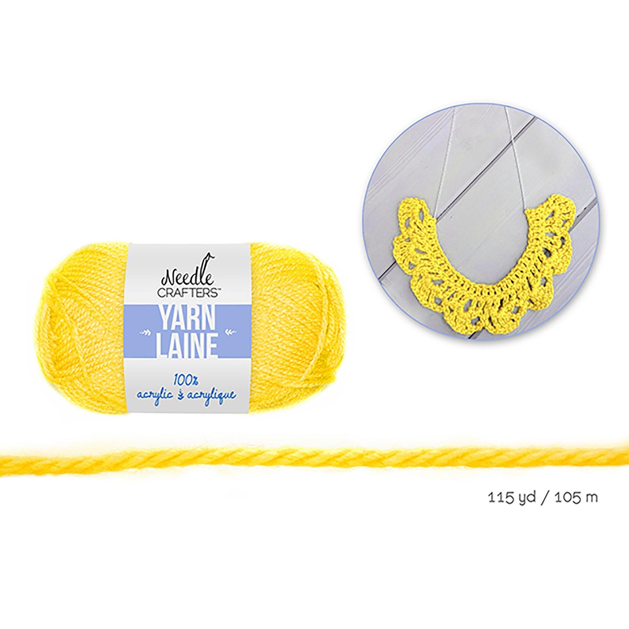 Sunny Yellow Needlecrafters: 50G Acrylic Yarn Standard Ball Dyed - Dollar Max Dépôt