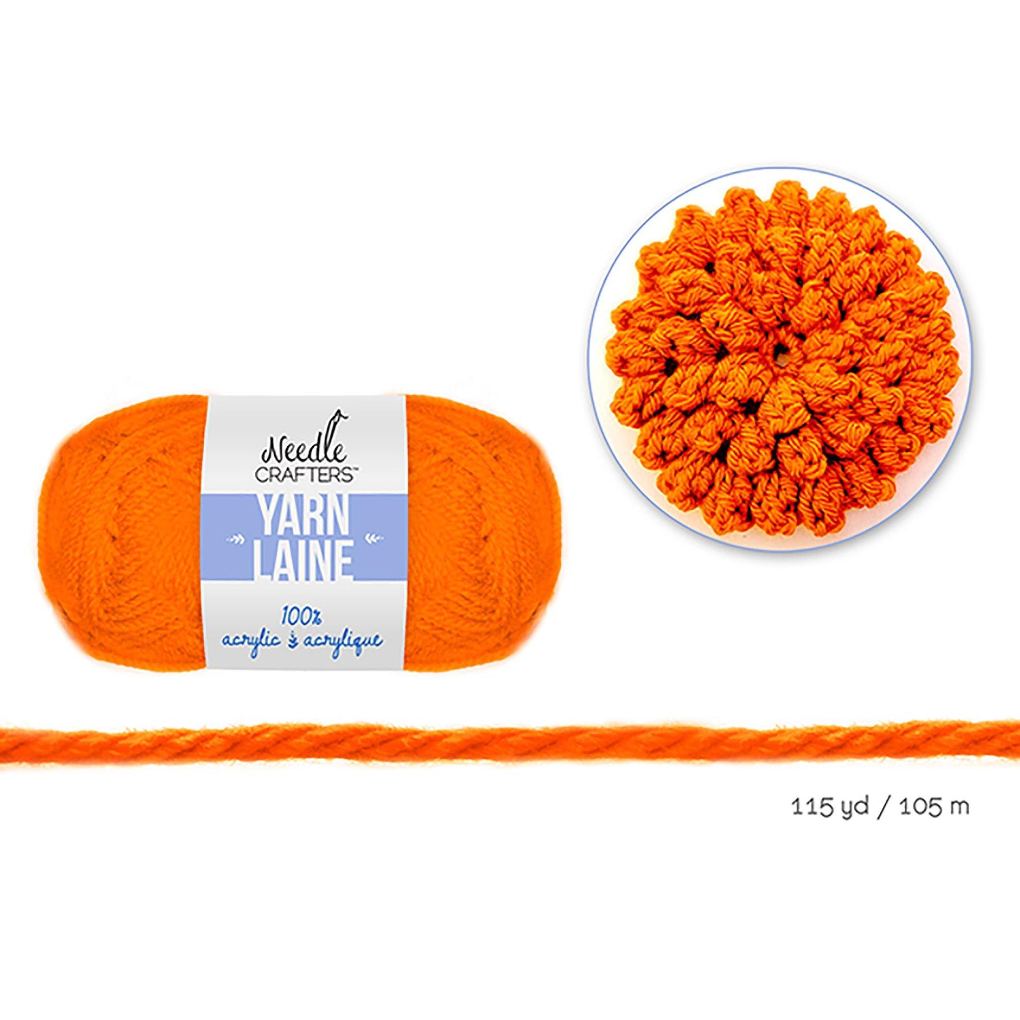 Pumpkin Orange Needlecrafters: 50G Acrylic Yarn Standard Ball Dyed - Dollar Max Dépôt