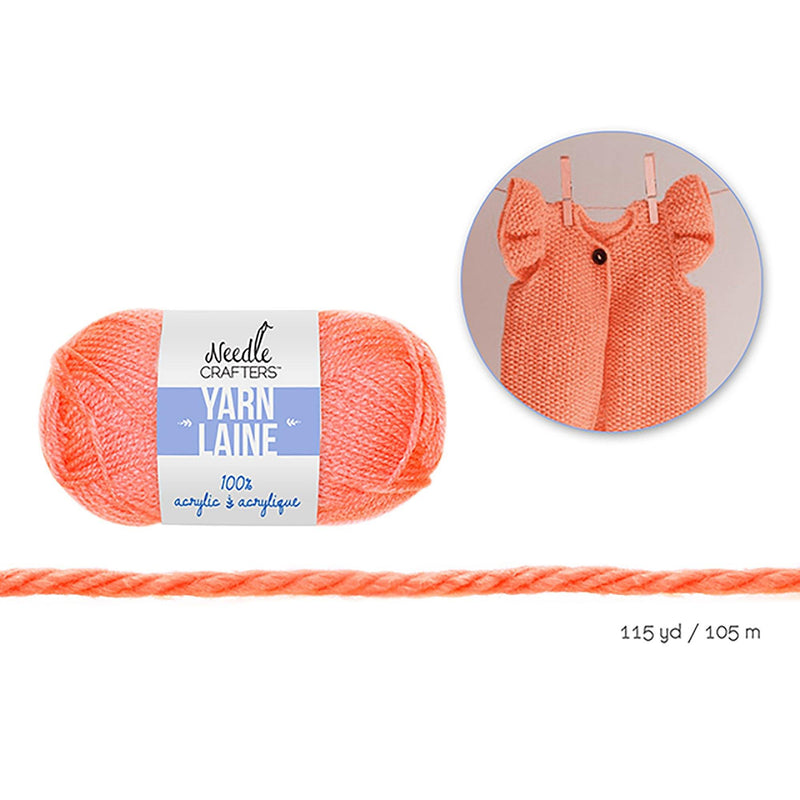 Bright Salmon Needlecrafters: 50G Acrylic Yarn Standard Ball Dyed - Dollar Max Dépôt