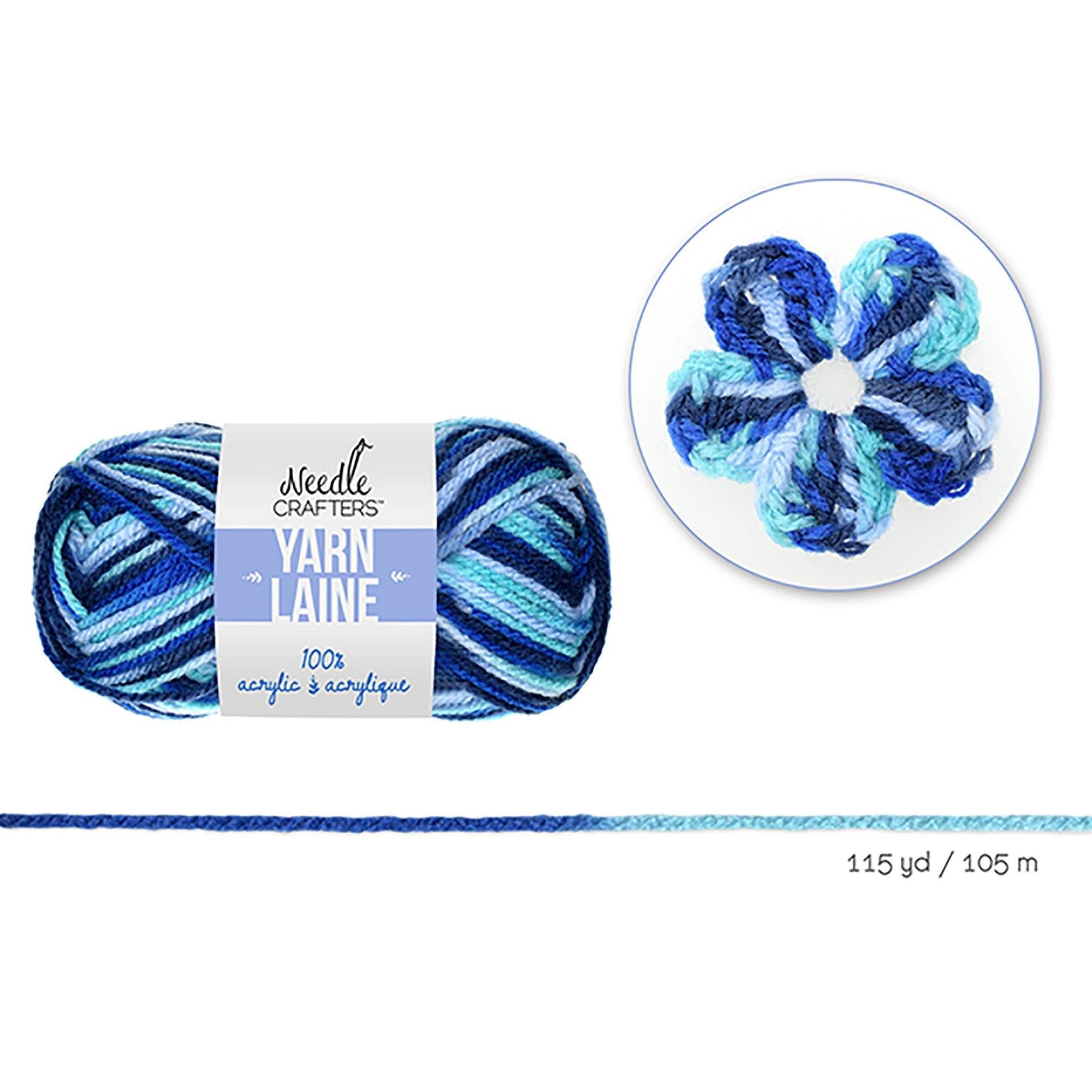 Shades Of Blue Needlecrafters: 50G Acrylic Yarn Multi-Dyed Ball - Dollar Max Dépôt