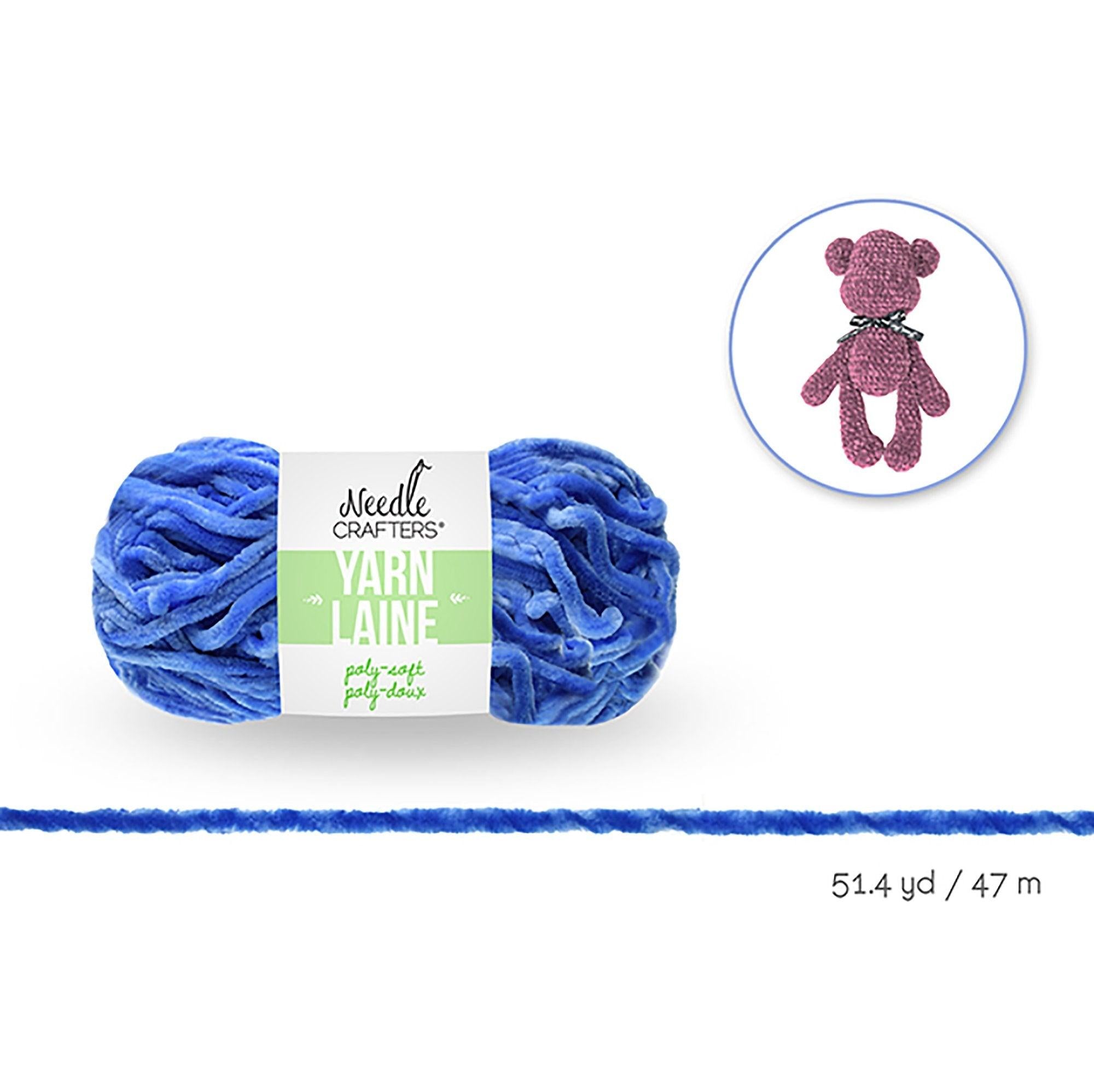 Needlecrafters: 50g Poly Soft Yarn Ball E) Blueberry - Dollar Max Depot