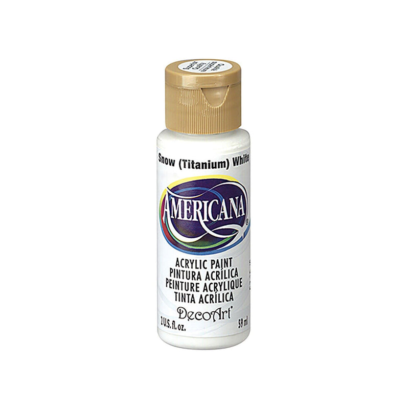 Da001 Snow (Titaniu White Decoart Paint: 2Oz Americana Premium Matte Acrylics Da001-Da304 - Dollar Max Dépôt