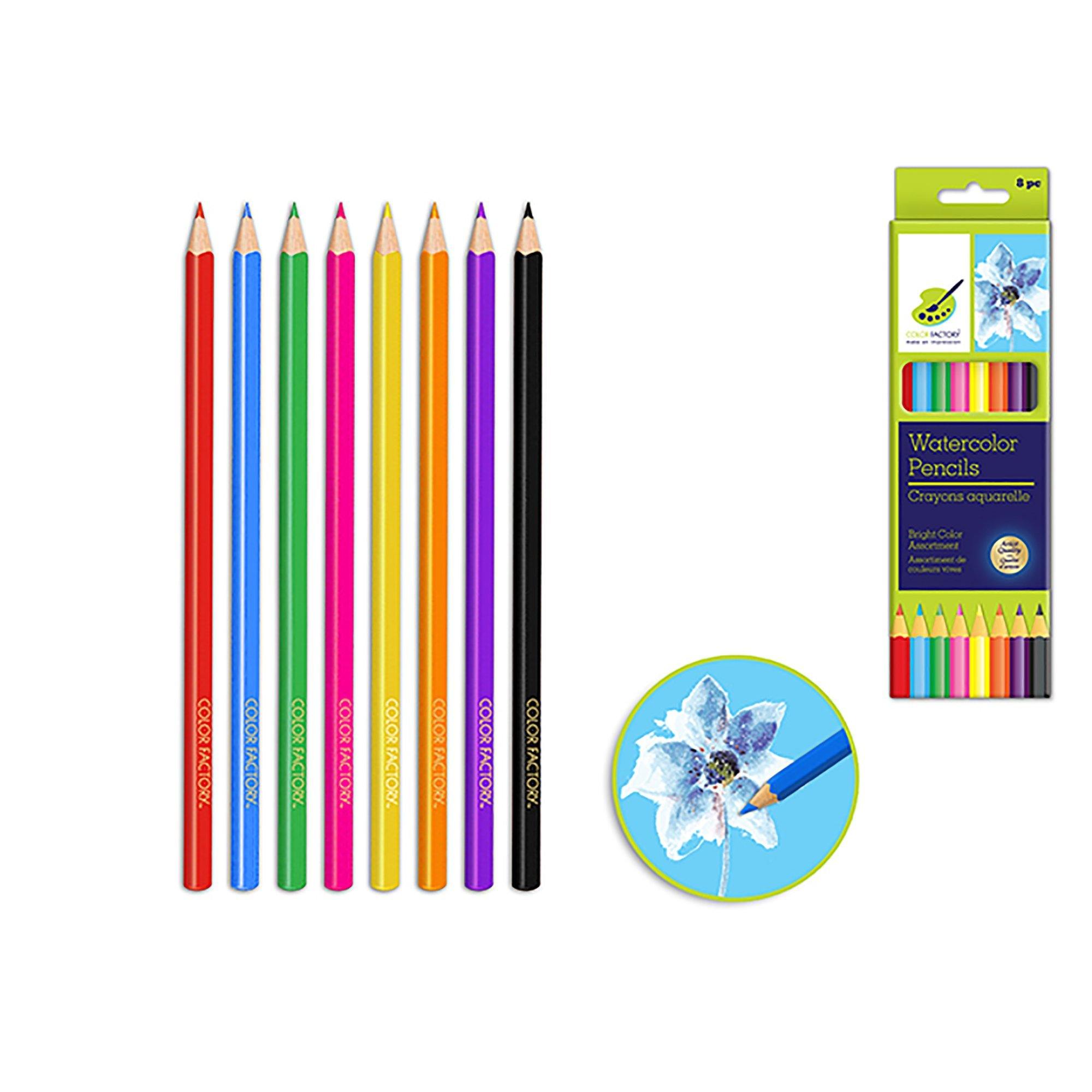 Color Factory Tool: Watercolor Pencils X8 Premium 3.0Mm - Dollar Max Dépôt