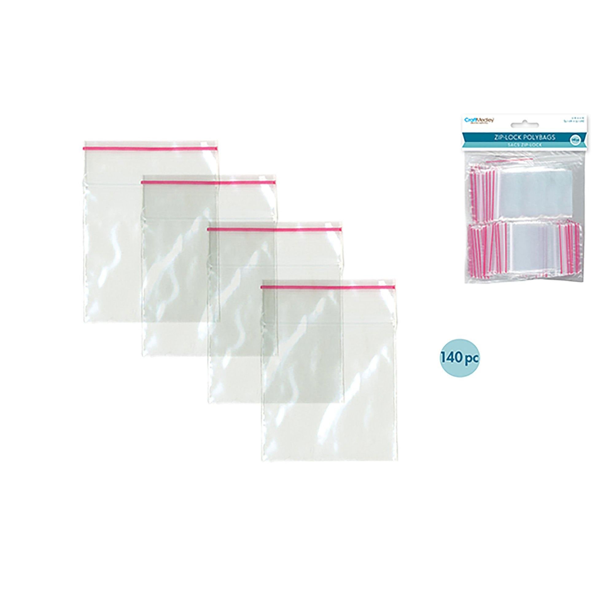 Zip-Lock Polybags: 2"X2" 140Pcs/Pk - Dollar Max Dépôt