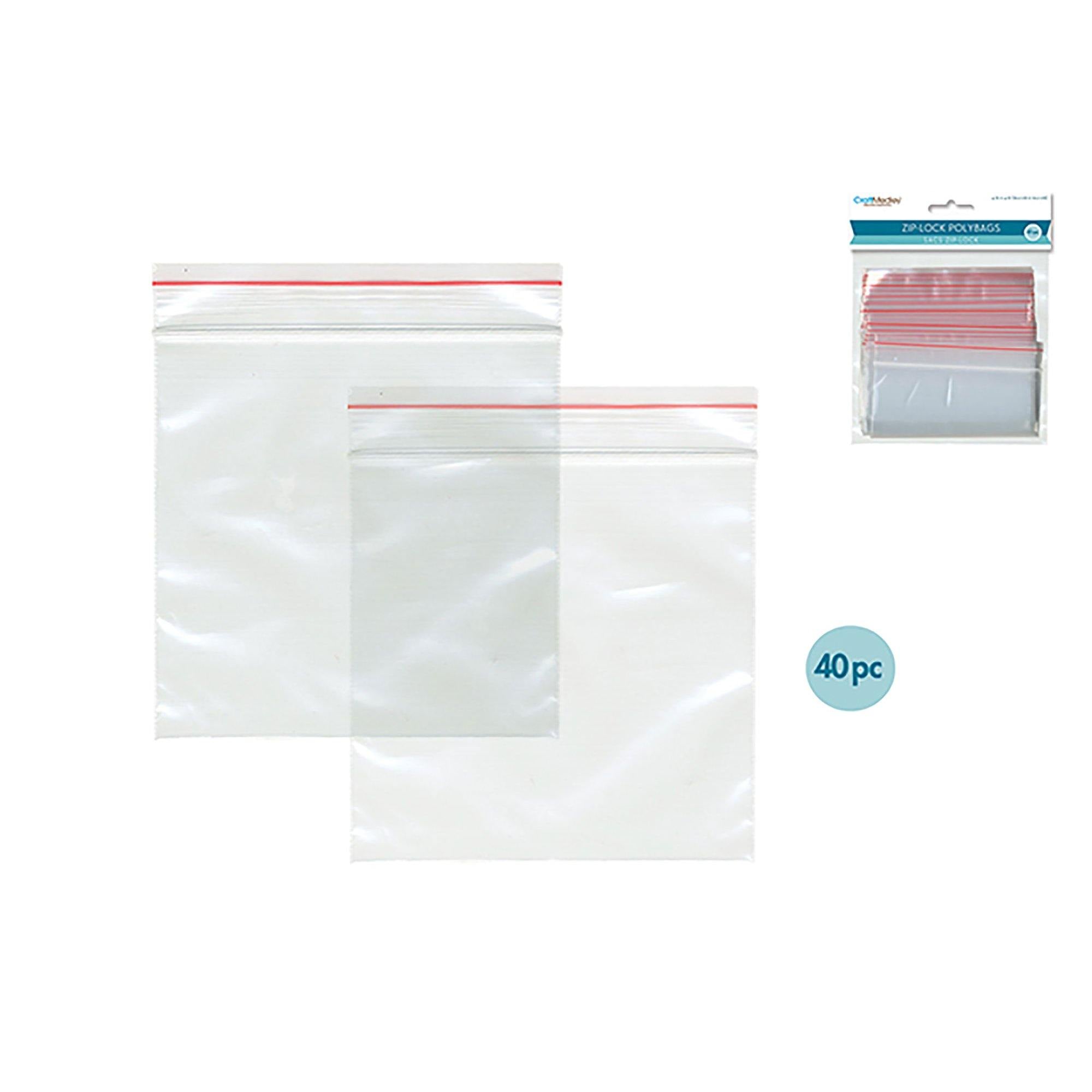 Zip-Lock Polybags: 4"X4" 40Pcs/Pk - Dollar Max Dépôt