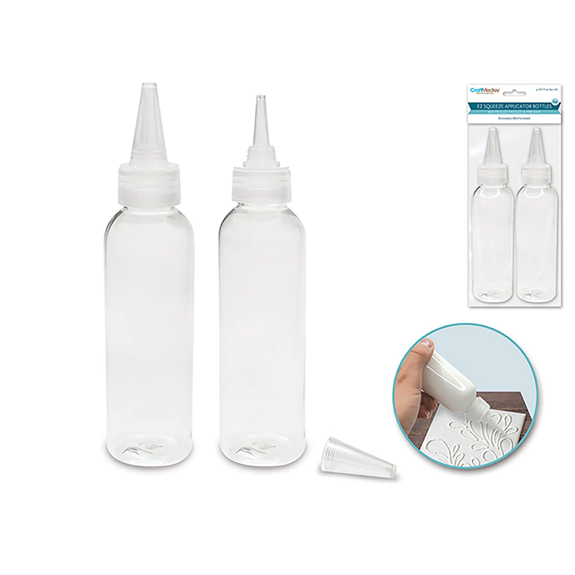 Plastic Bottle: 120Ml Ez-Squeeze Clear Paint & Glue Applicator X2 - Dollar Max Dépôt