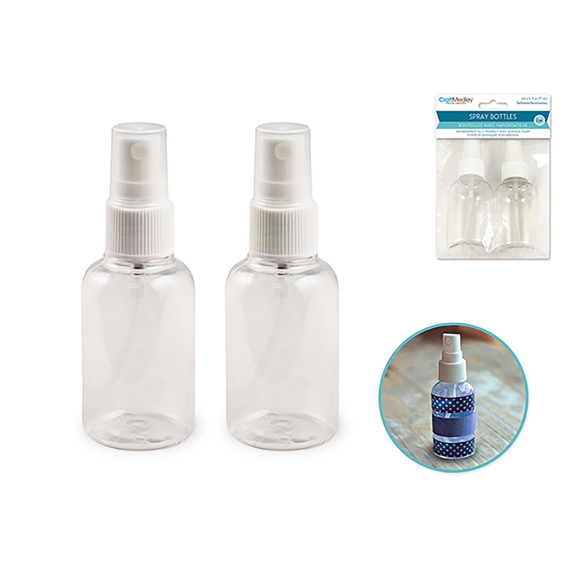 Plastic Bottles: 2Oz Pump-Spray~ Refillable Screw-Top 2/Pk - Dollar Max Dépôt