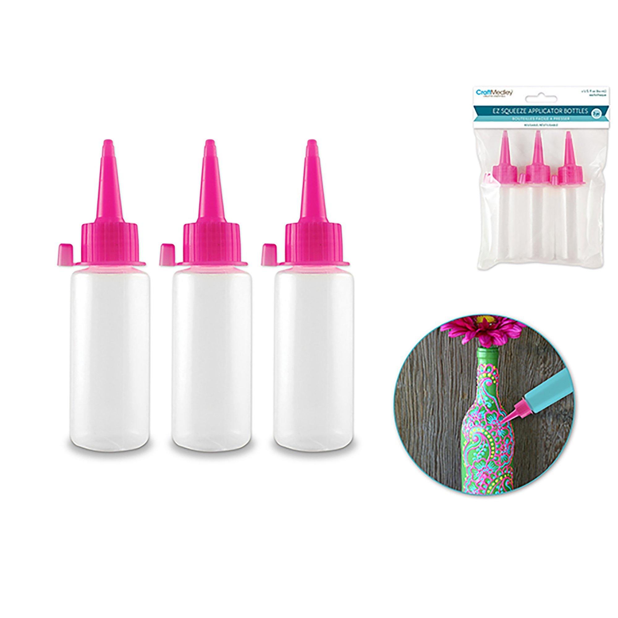 Plastic Bottles: 2 Fl Oz (59M Ez Squeeze Applicator Bottle X3 Reusable - Dollar Max Dépôt