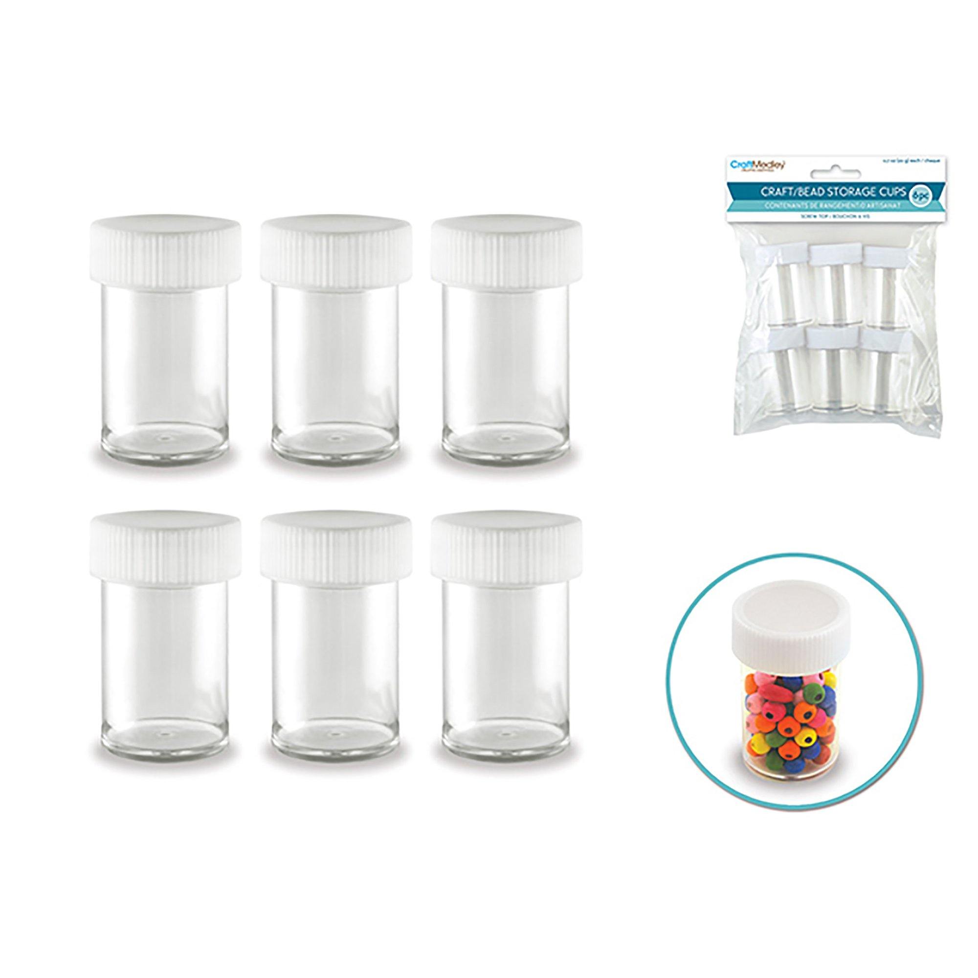 Craft / Bead Storage : 20G (0.7 O Screw-Top Cups X6 - Dollar Max Dépôt