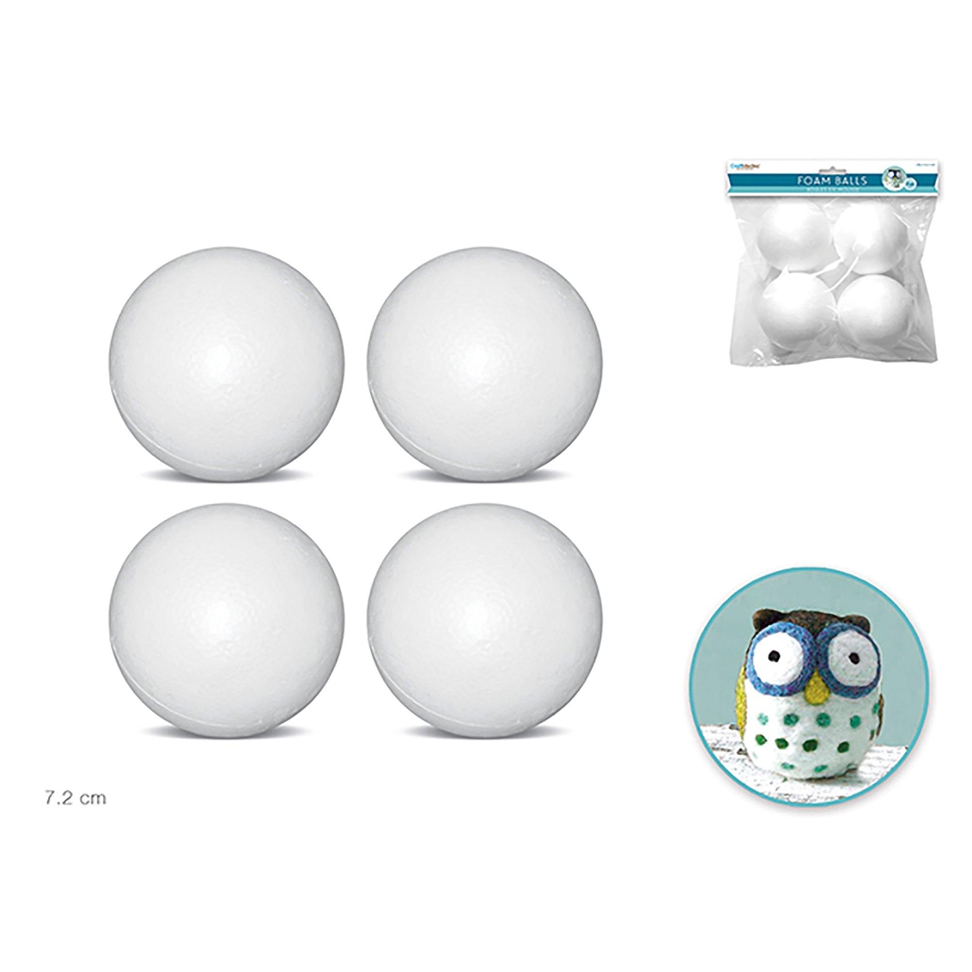 Polyfoam Ball: 3" 4/Pk - Dollar Max Dépôt