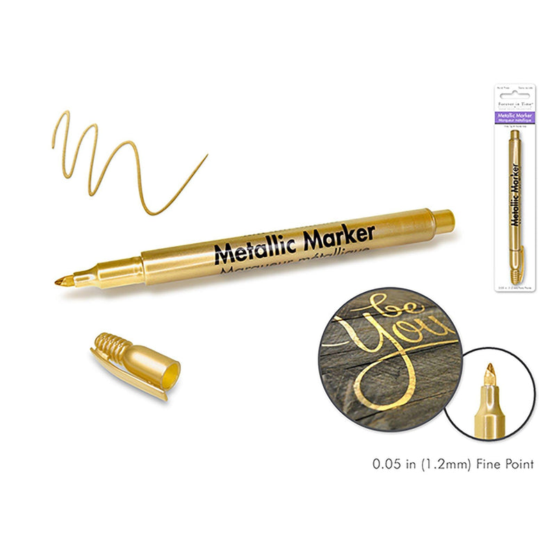 Gold Metallic Marker: 1.2Mm Fine Point - Dollar Max Dépôt