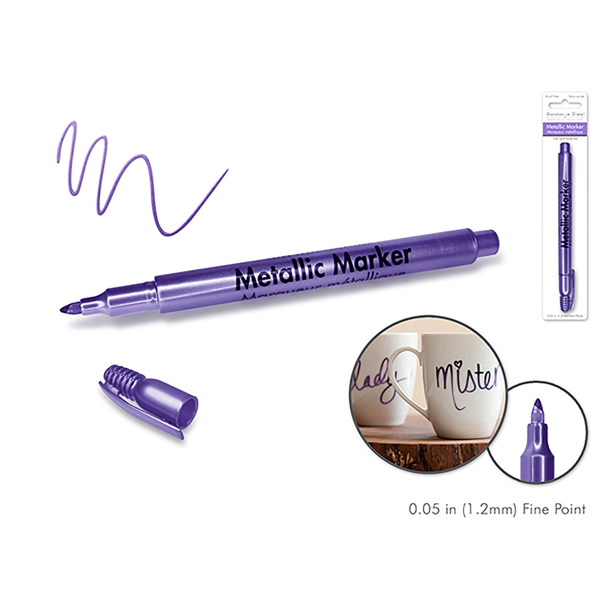 Purple Metallic Marker: 1.2Mm Fine Point - Dollar Max Dépôt