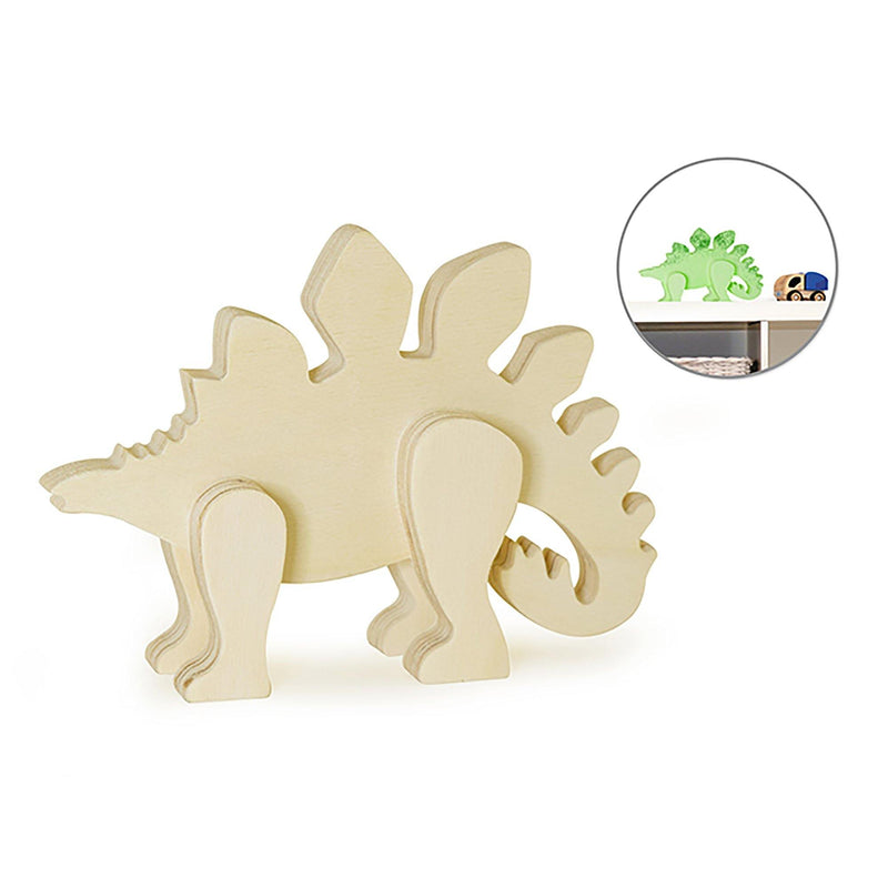 Stegosaurus Wood Craft: 6" X 1/2" Diy Standing Animals - Dollar Max Dépôt