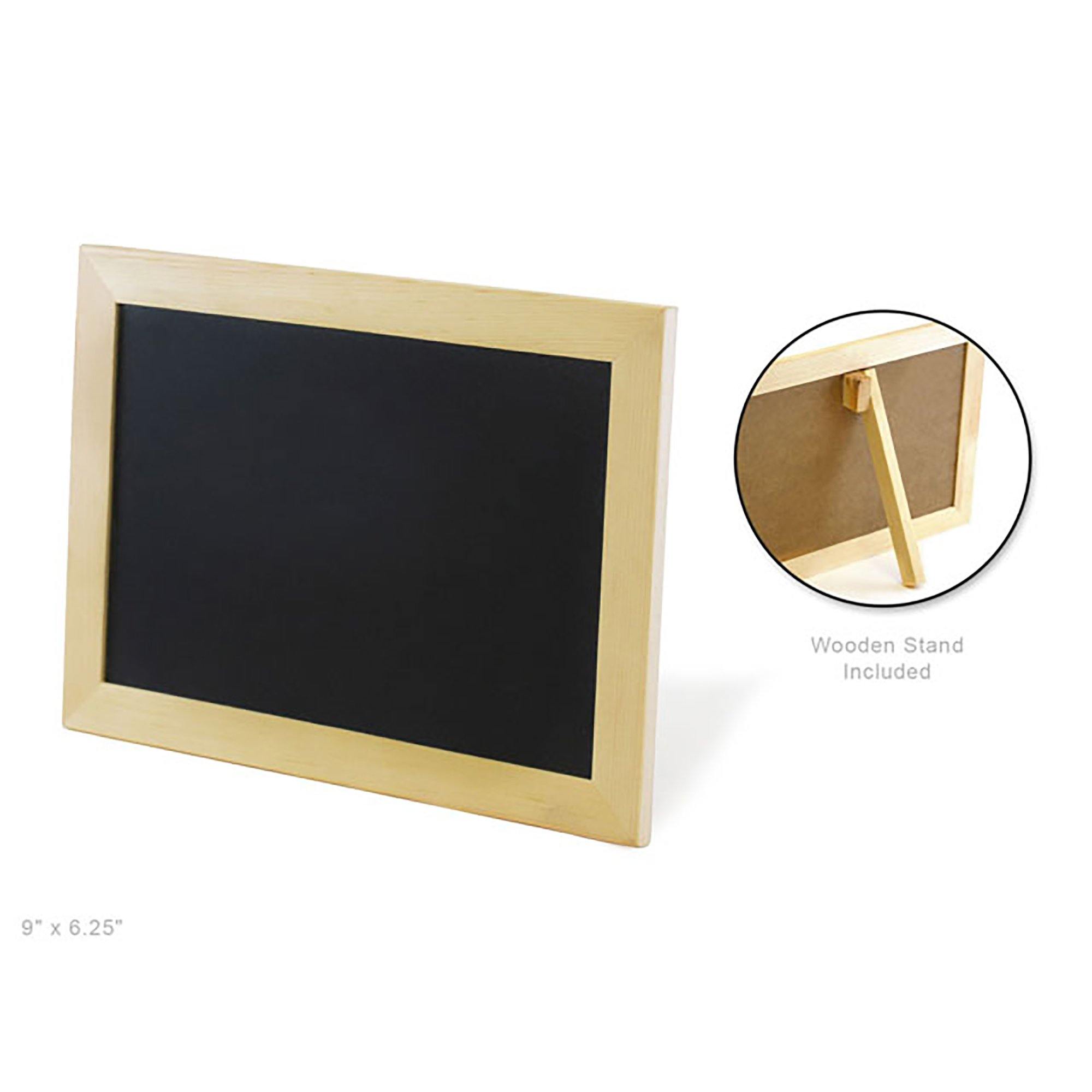 Wood Craft: 9"X6.25" Natural Diy Chalkboard Frame W/Stand - Dollar Max Dépôt