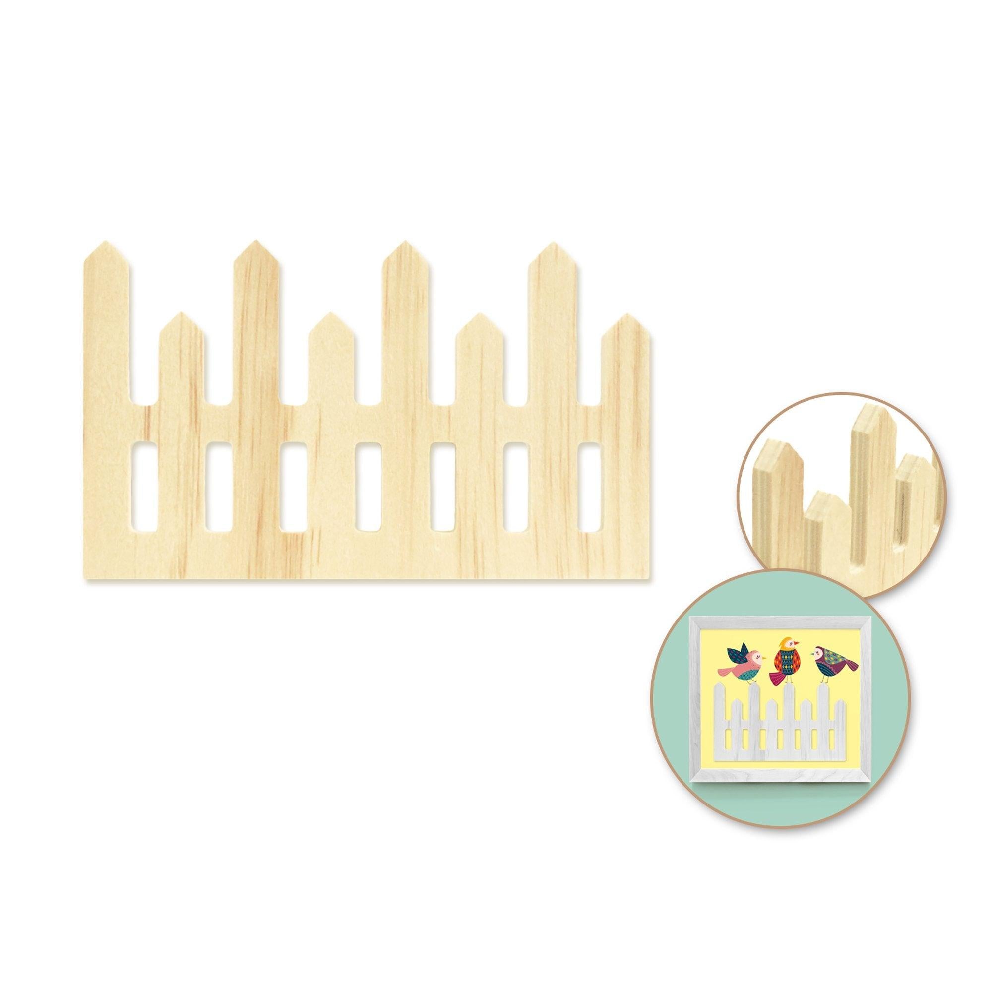 Wood Craft 6.7in DIY Picket Fence 6.5mm - Dollar Max Depot