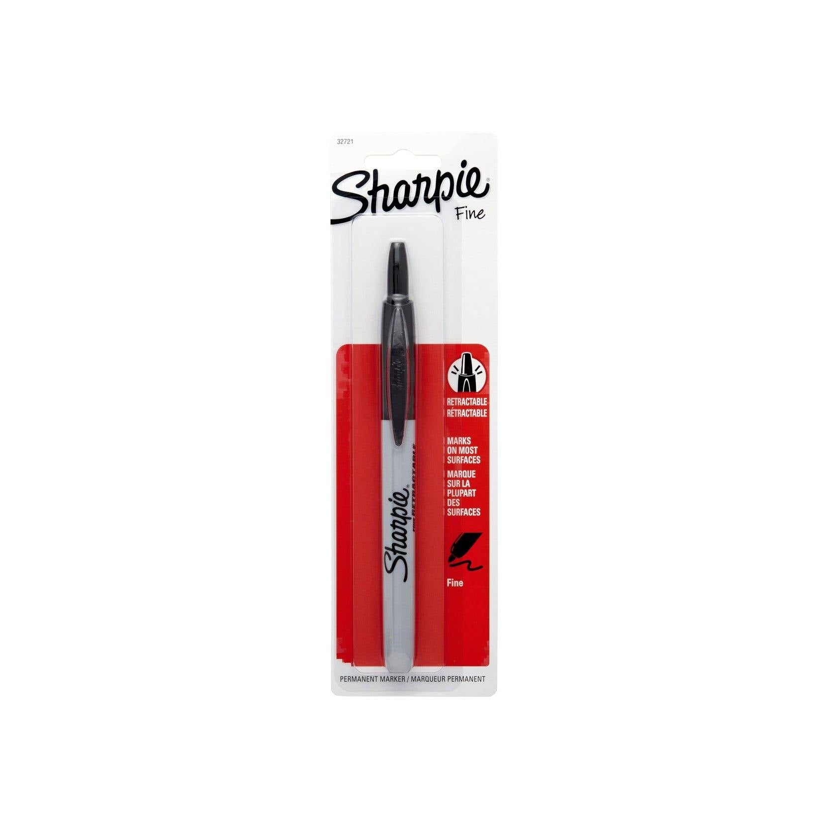 Sharpie Fine Permanent Black Marker Retractable - Dollar Max Depot