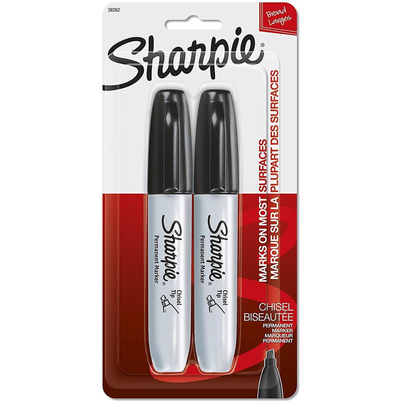 Sharpie 2 Large Chisel Permanent Black Marker - Dollar Max Depot