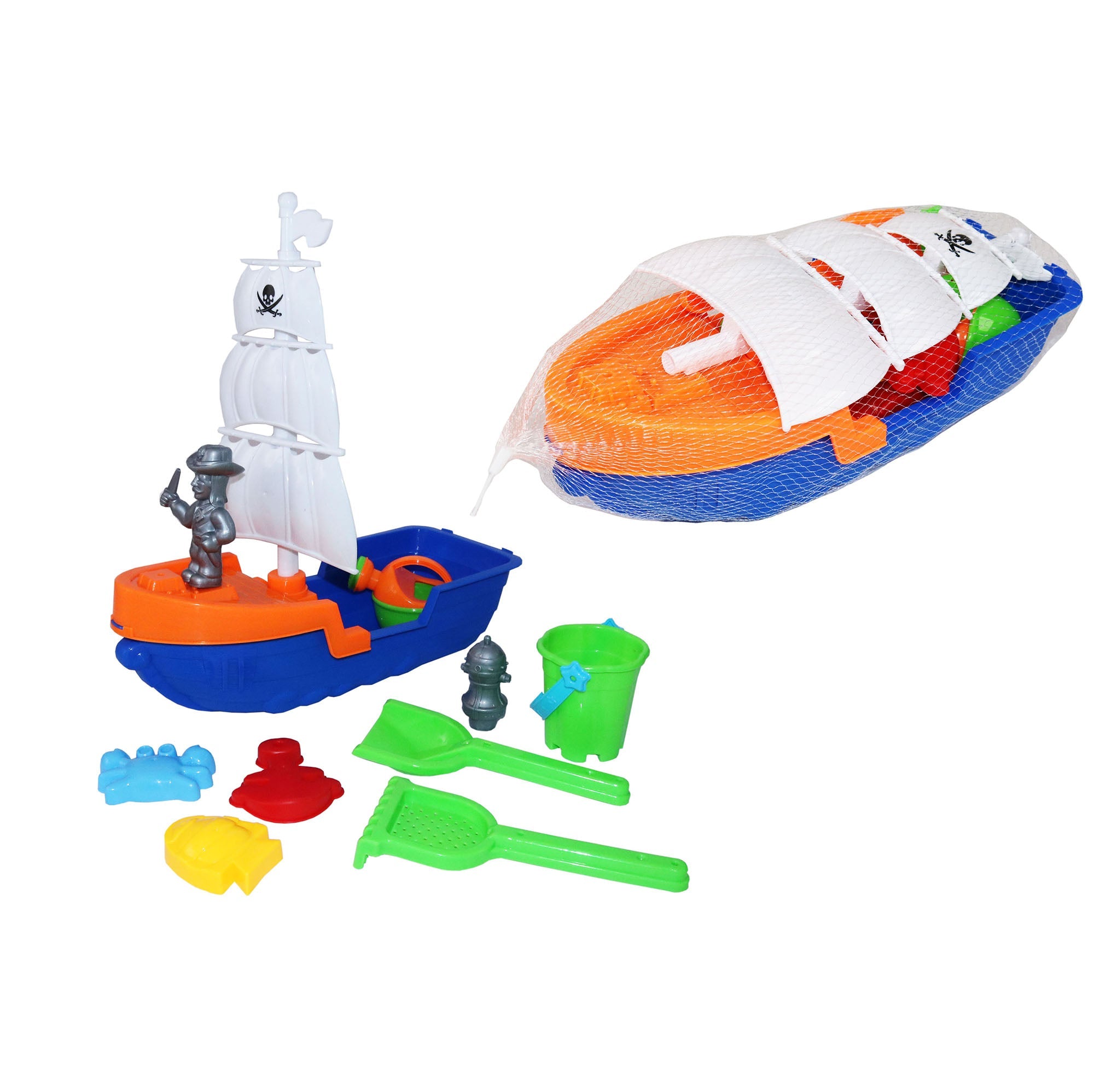 Beach Toys 10pcs Pirate Ship with Tools