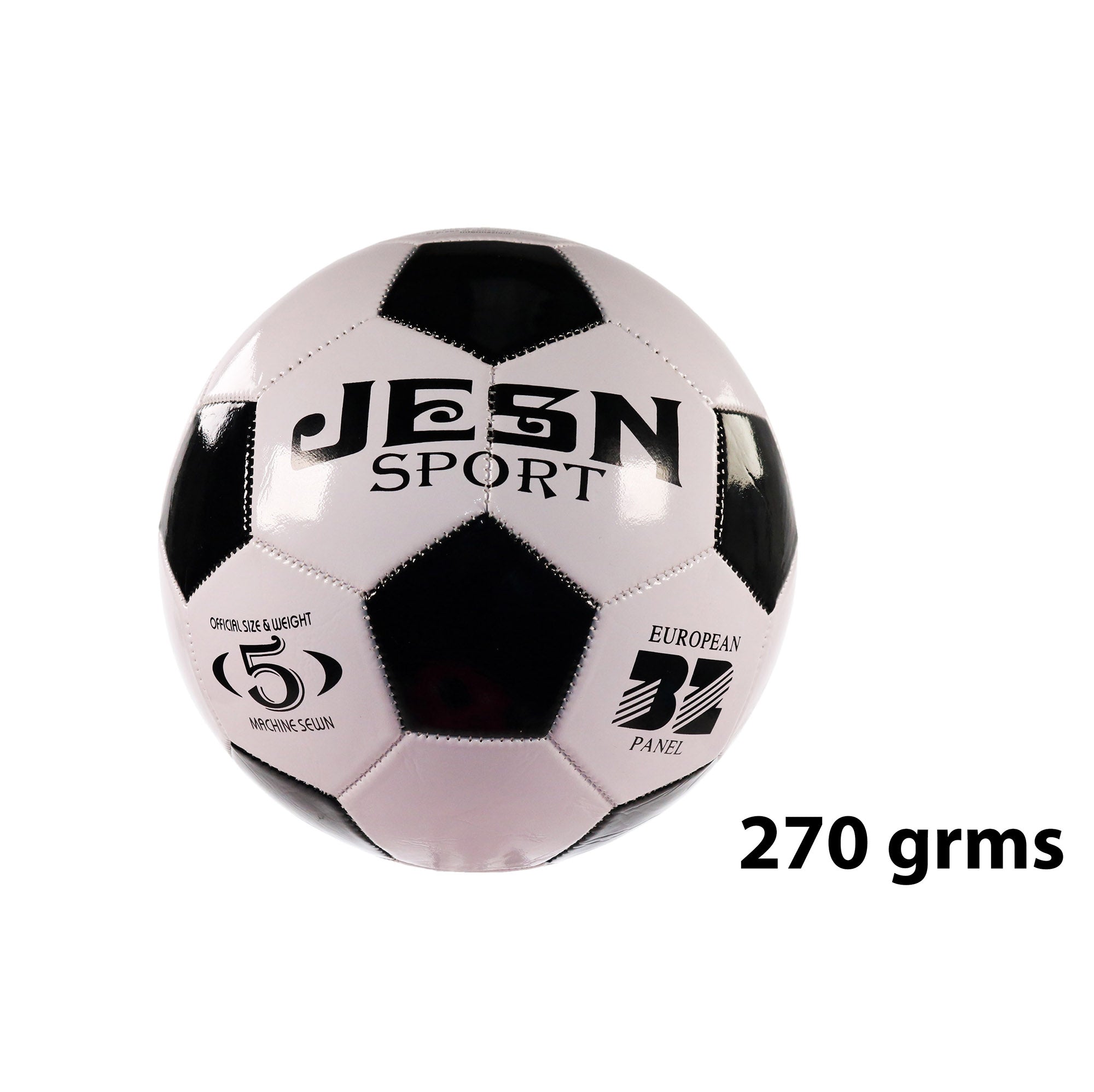Soccer Ball No 5 Black and White 270g