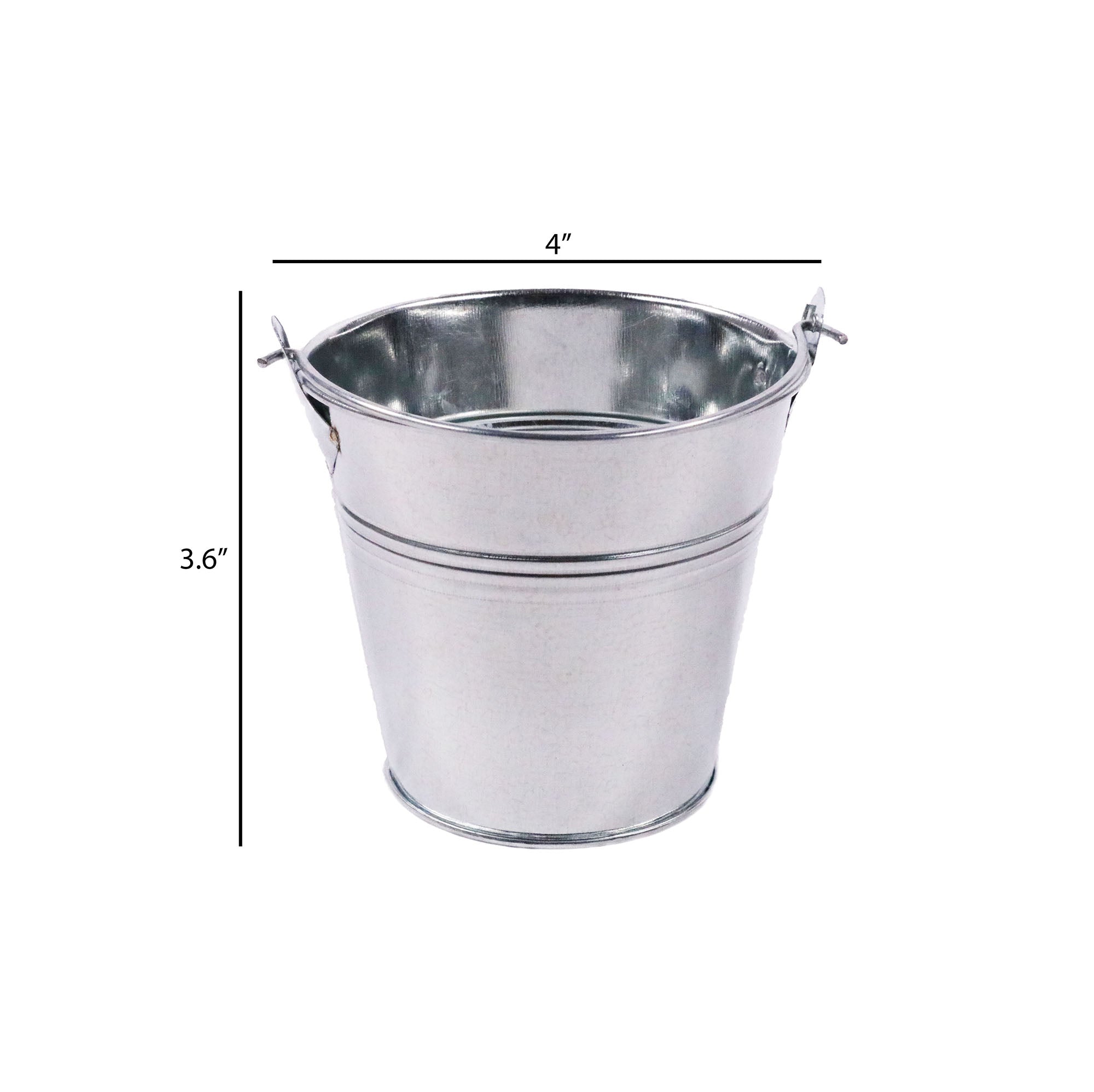 Galvanised Bucket with Handle 3.6x4in
