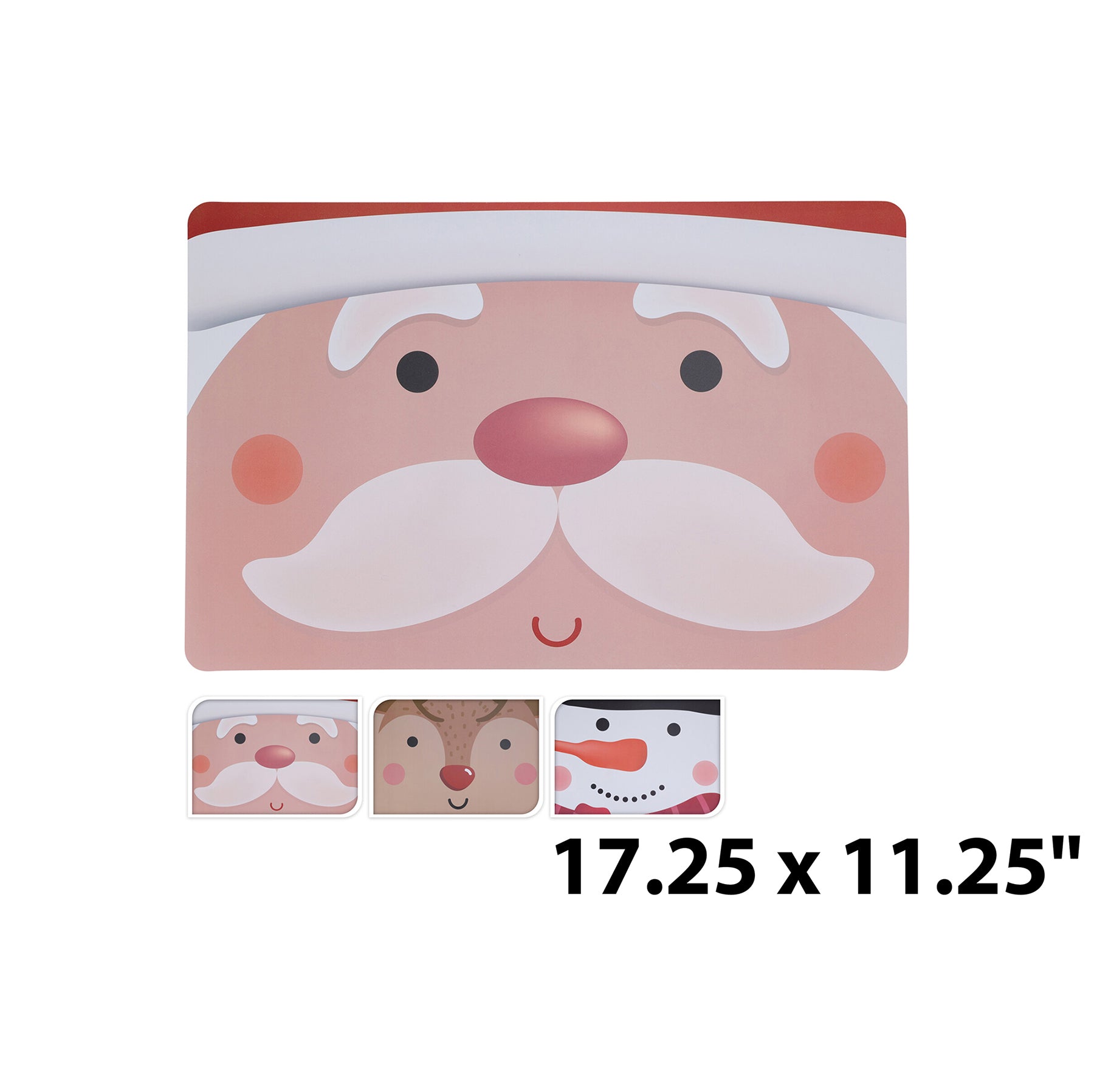Christmas Plastic Placemat 11.25x17.25in