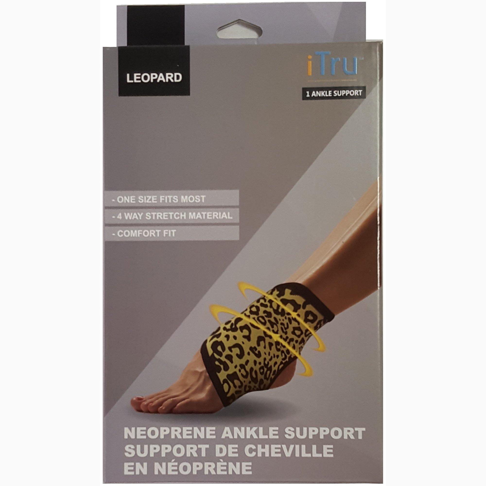 Ankle Support - Leopard Pattern - Neoprene Stretchable Material - Dollar Max Depot