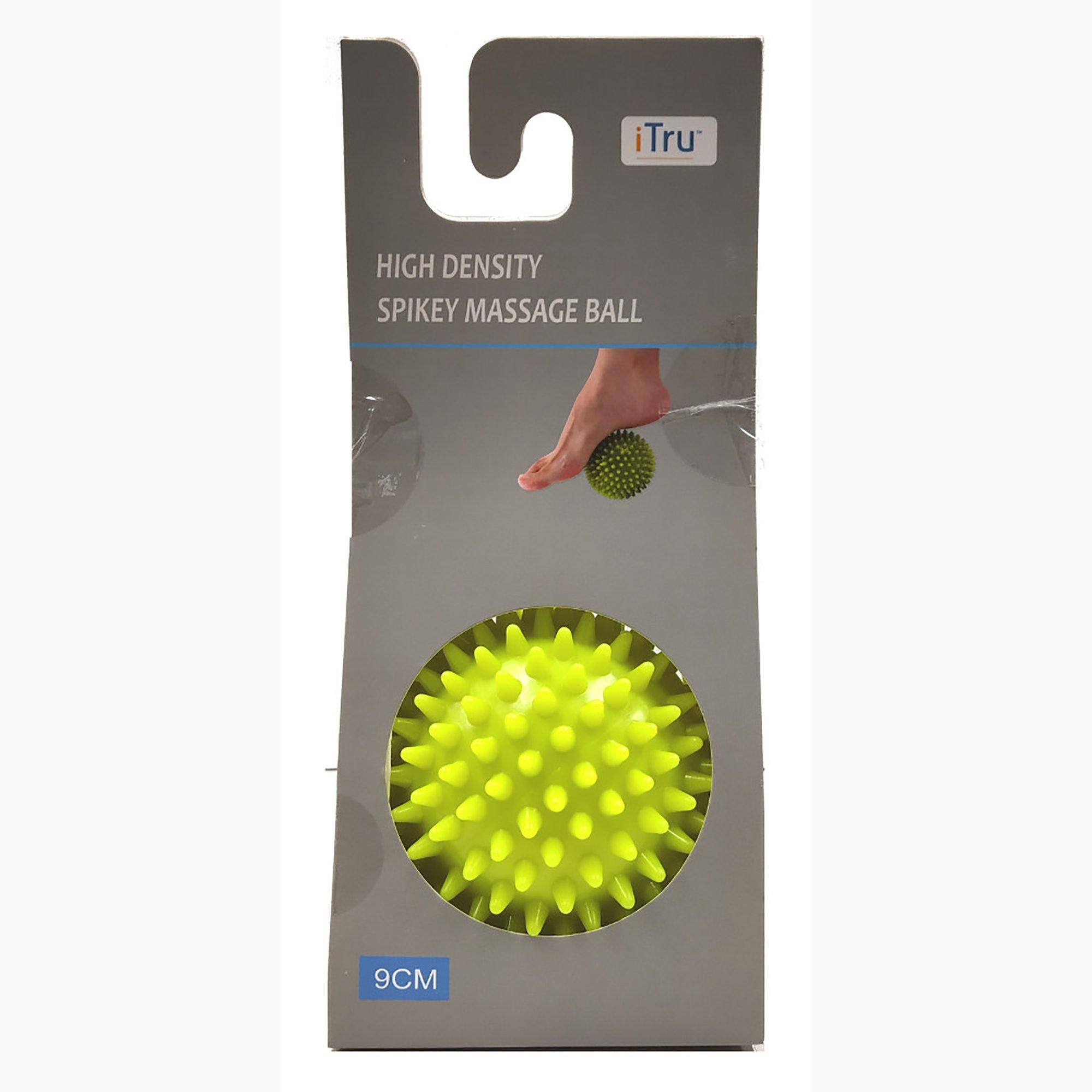 High Density Spiky Massage Ball - 9 Cm - Single Pack - Blue Color. Relieves Stress & Improves Blood Circulation - Dollar Max Depot