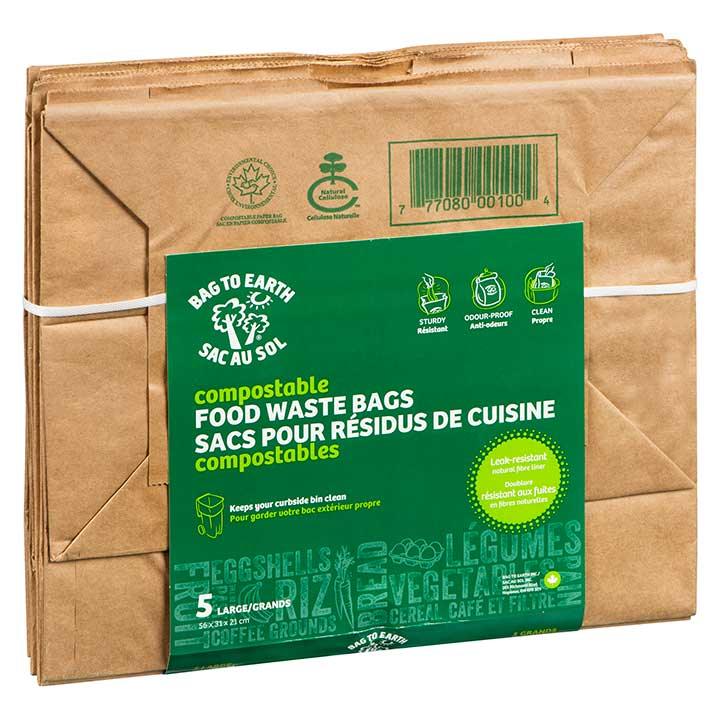 Organic Food Waste Bag, Large, 5pk - Dollar Max Depot