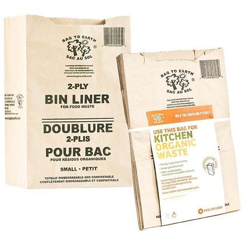 Small Paper Liner Bags for organic waste, 10pk - Dollar Max Depot