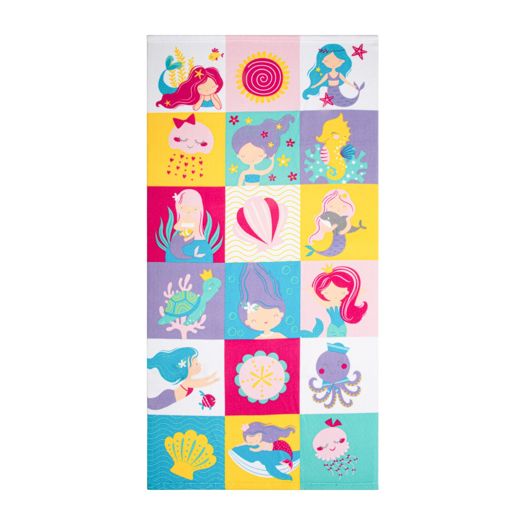 Beach Towel Mermaids Birthday 100% Polyester 27x54in  69x137cm