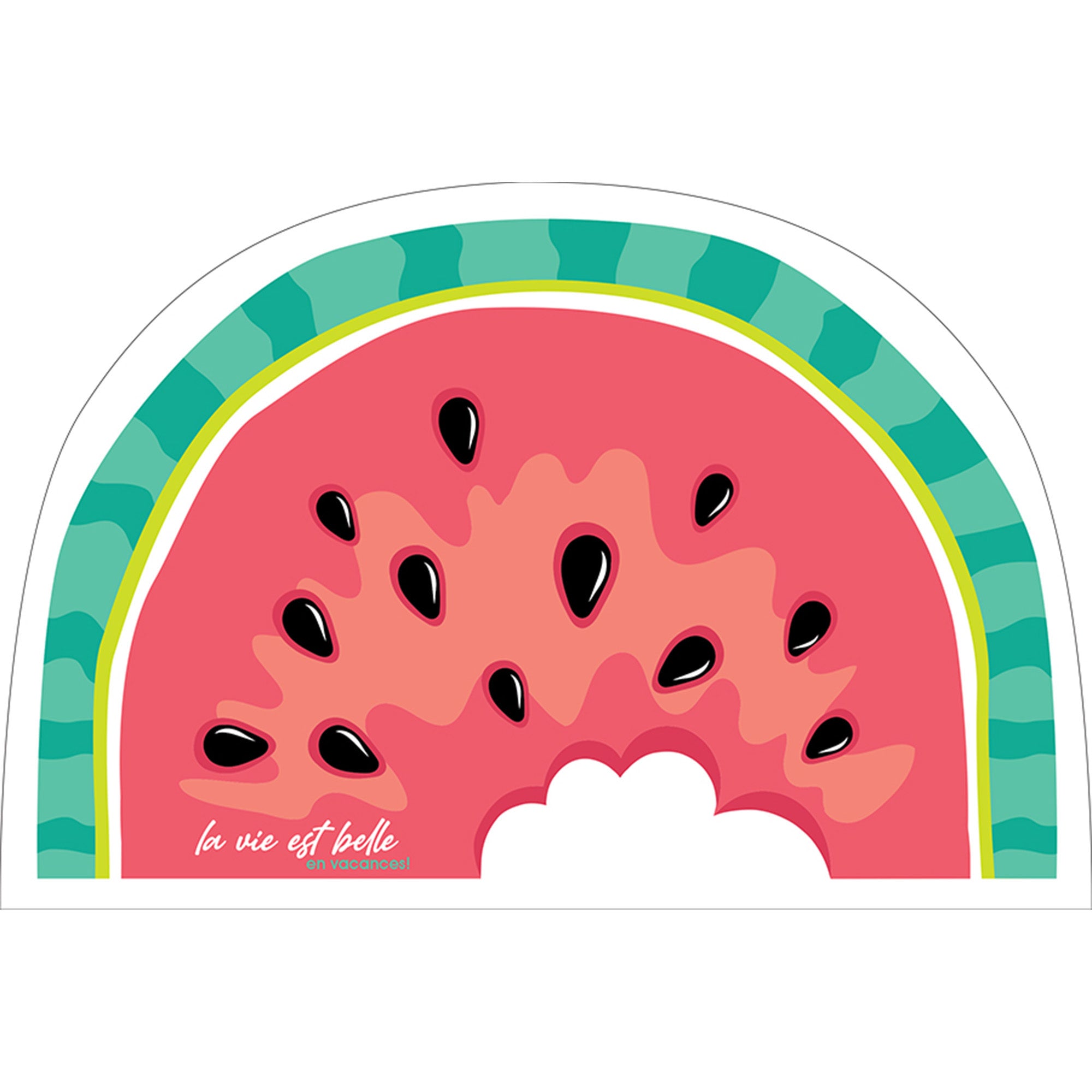 Placemat Watermelon Shaped 100% Polypropylene 12x18in  30x46cm