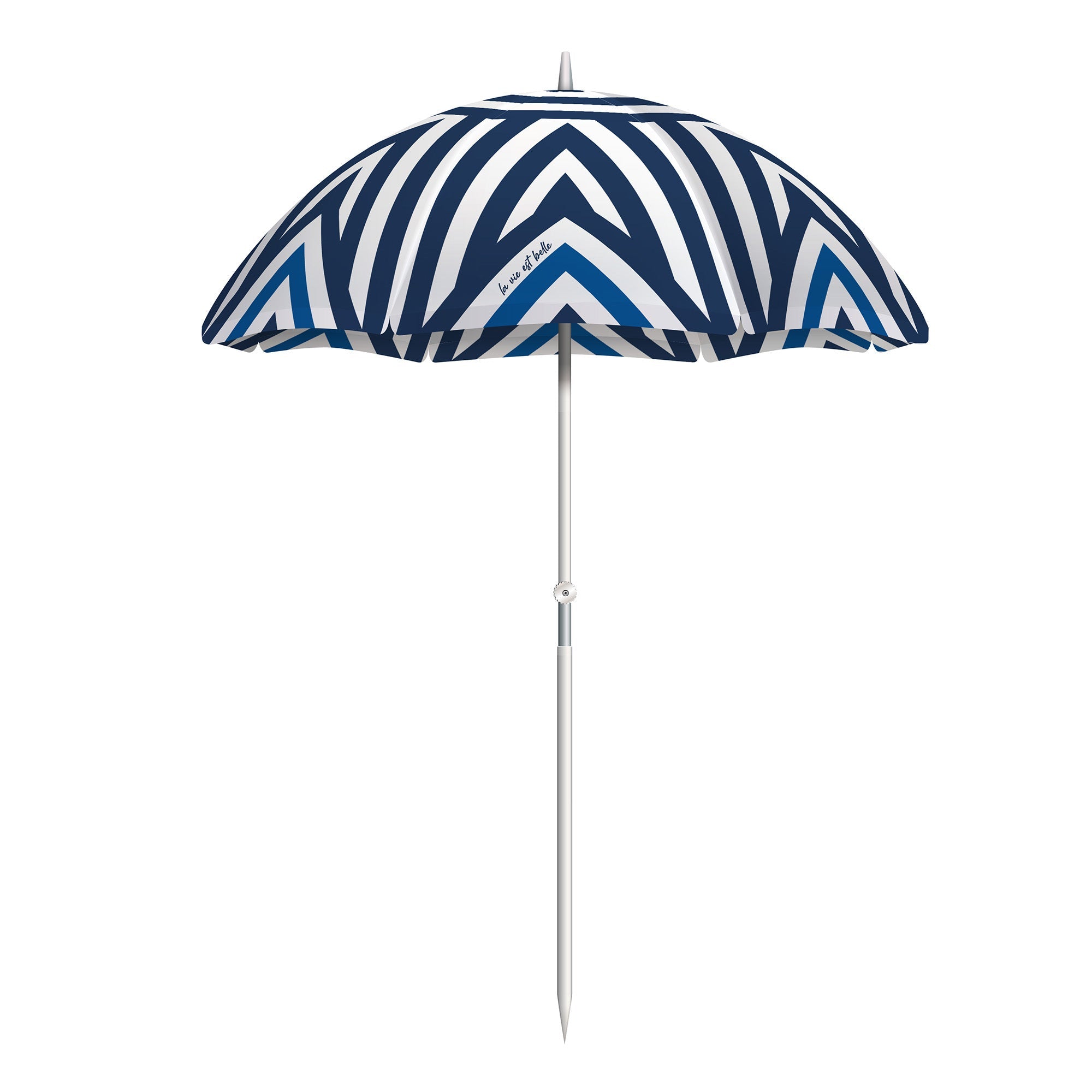 Outdoor and Beach Umbrella Géo Print 100% Polyester with Transport Bag Open 67x75in  170x190cm