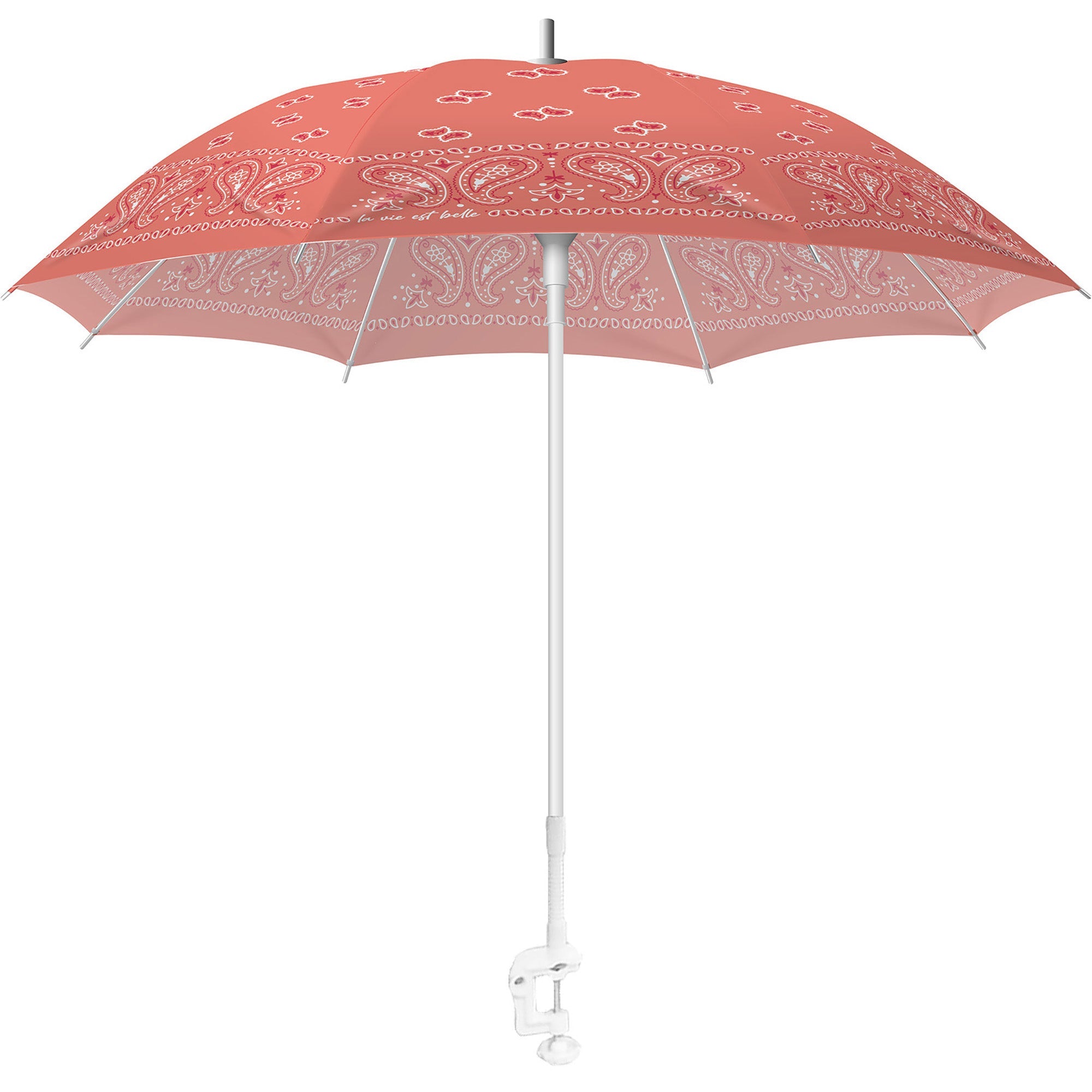 Ourdoot Chair Umbrella Coral Pink with Clip 100% Polyester Open 36x26in  93x66cm