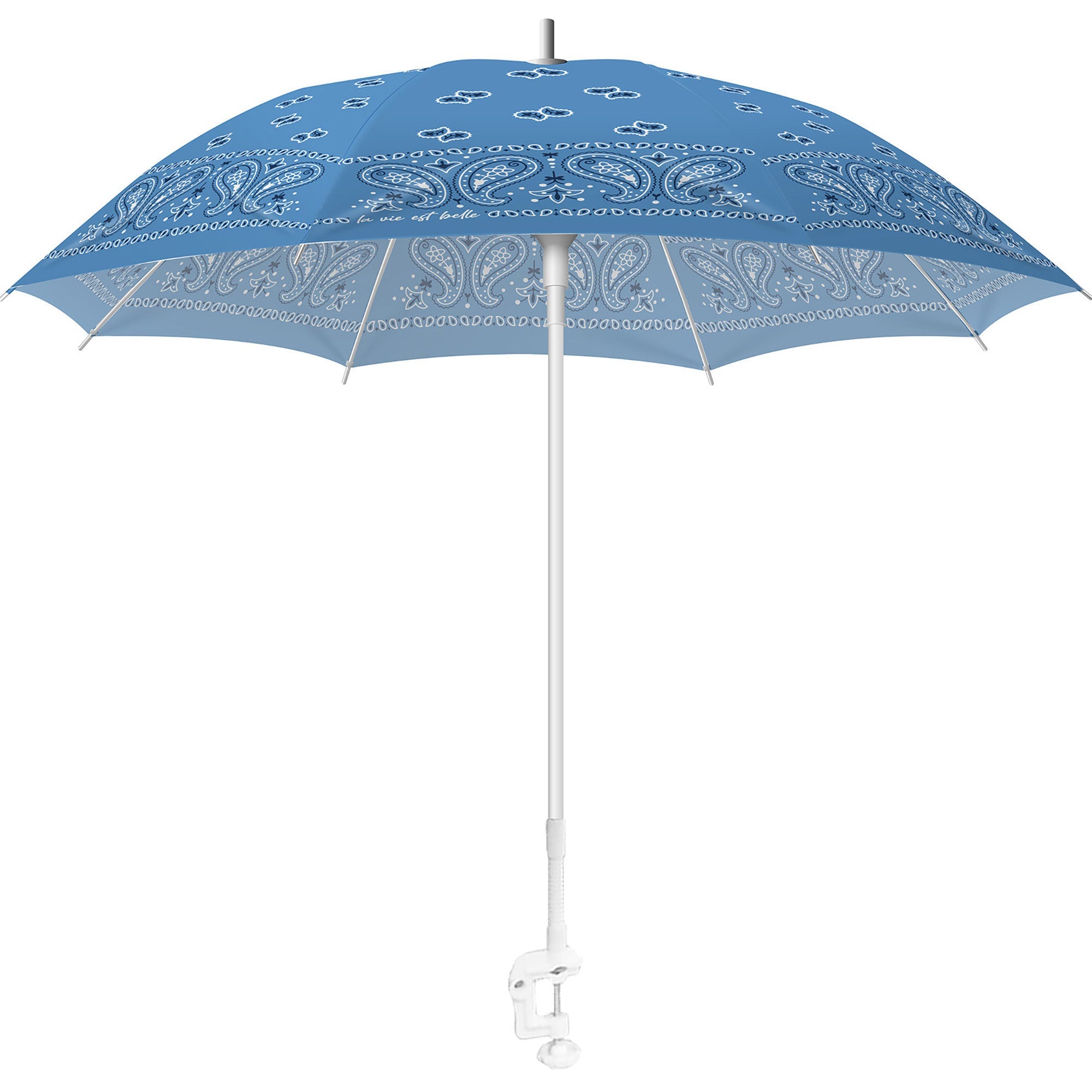 Ourdoot Chair Umbrella Blue with Clip 100% Polyester Open 36x26in  93x66cm