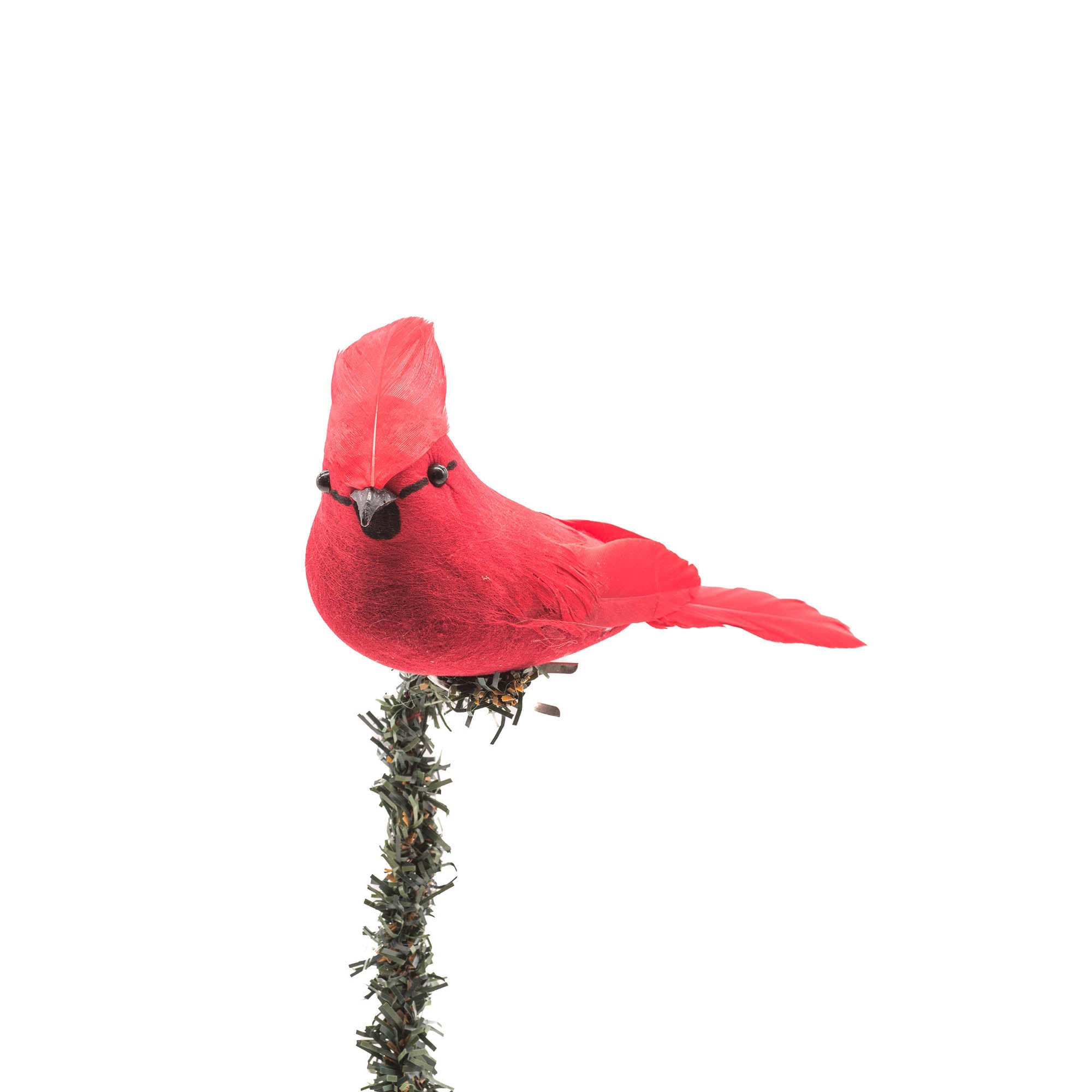 Red Foam Clip-On Cardinal Ornament 4L x 2W x 6H in