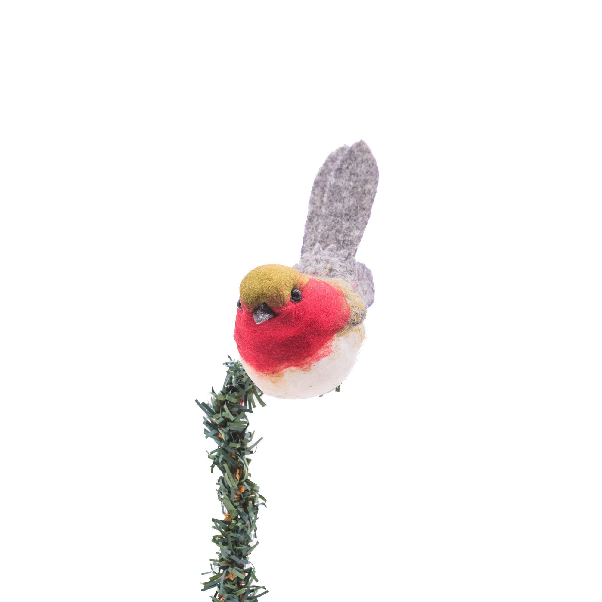 Red-Browed Foam Clip-On Finch Ornament 2L x 1.5W x 5H in