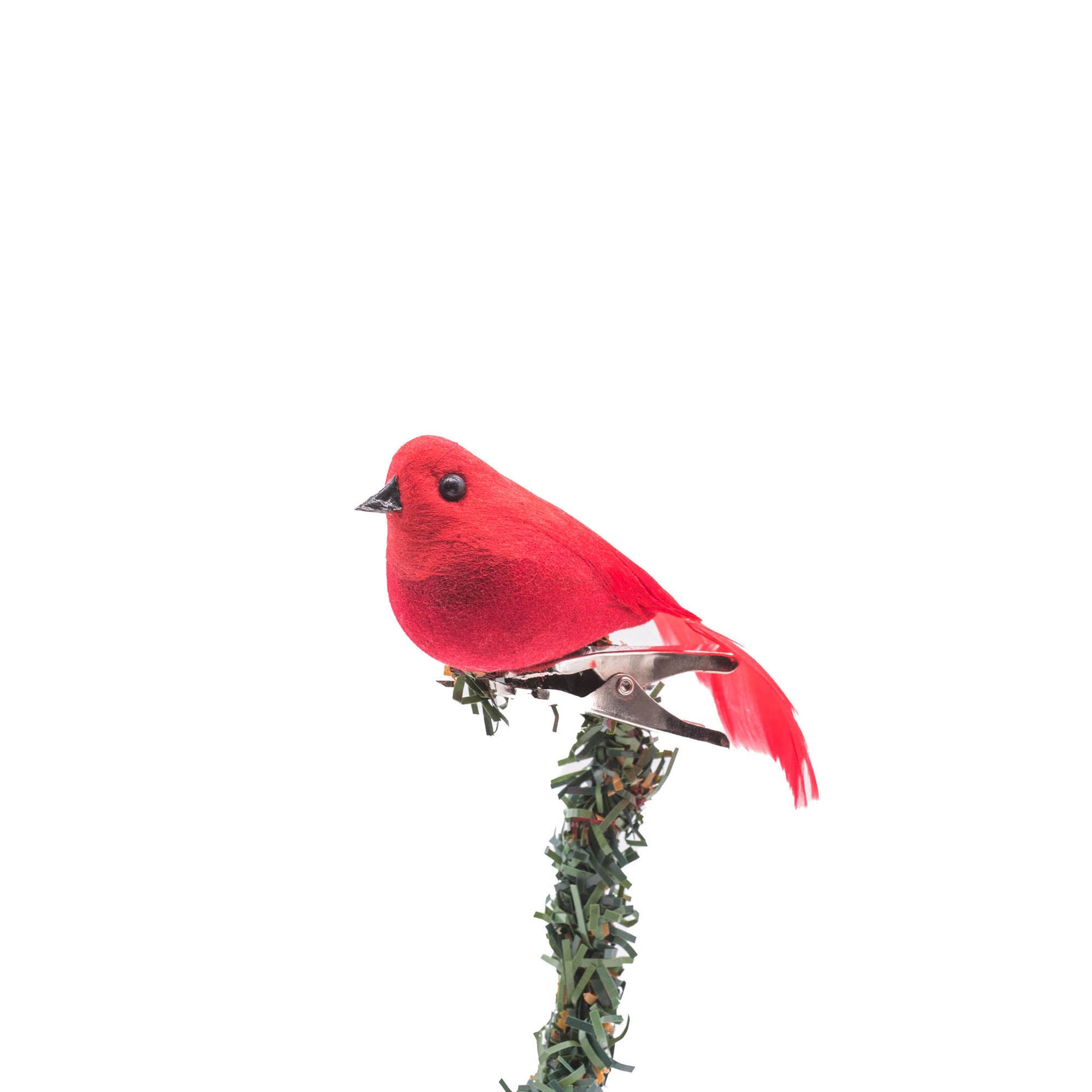 Red Foam Clip-On Summer Tanager Ornament 1L x 1W x 3H in