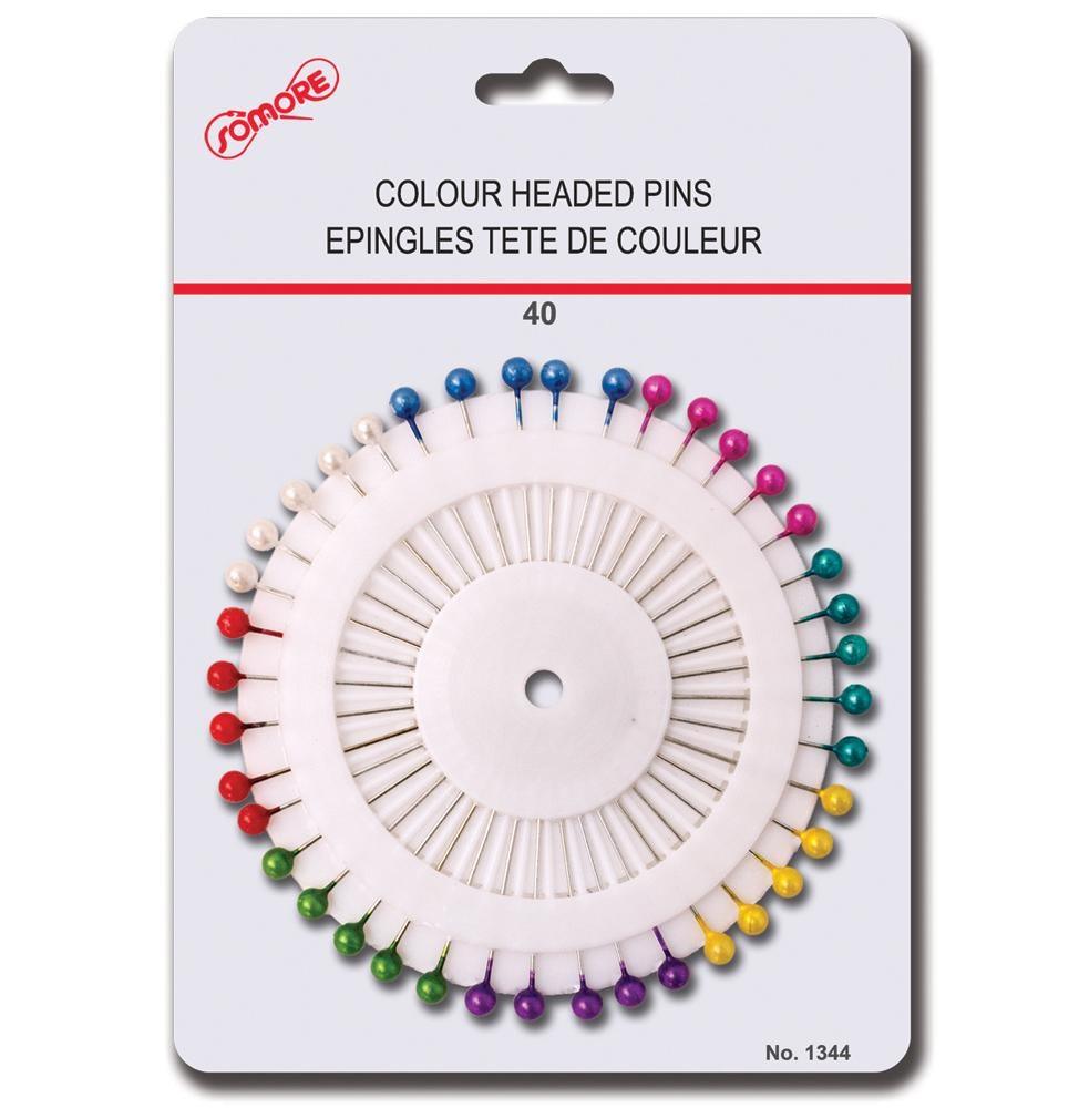 Colour Headed Pins/Wheel - Dollar Max Depot