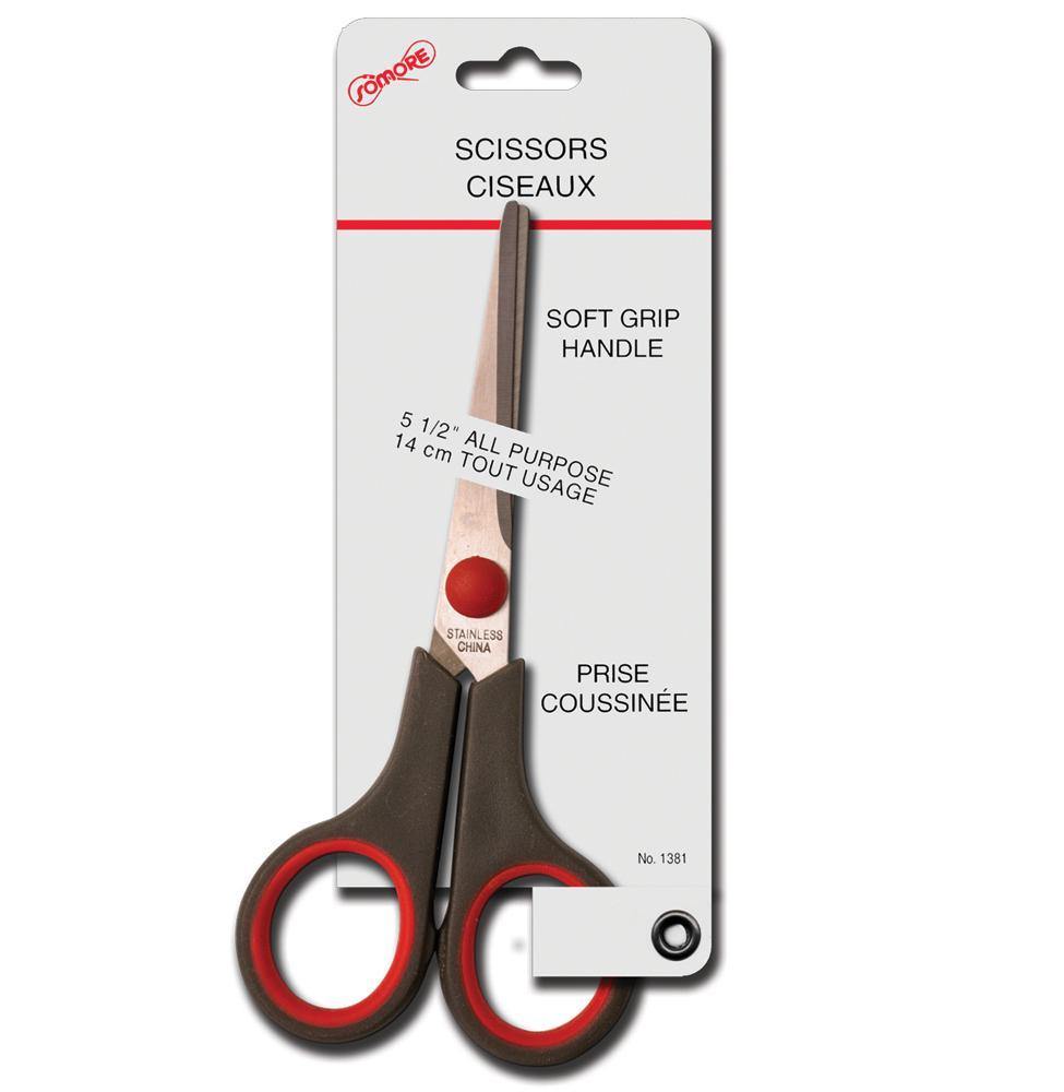 Scissors - 5 1/2" Soft Grip Handle - Dollar Max Depot
