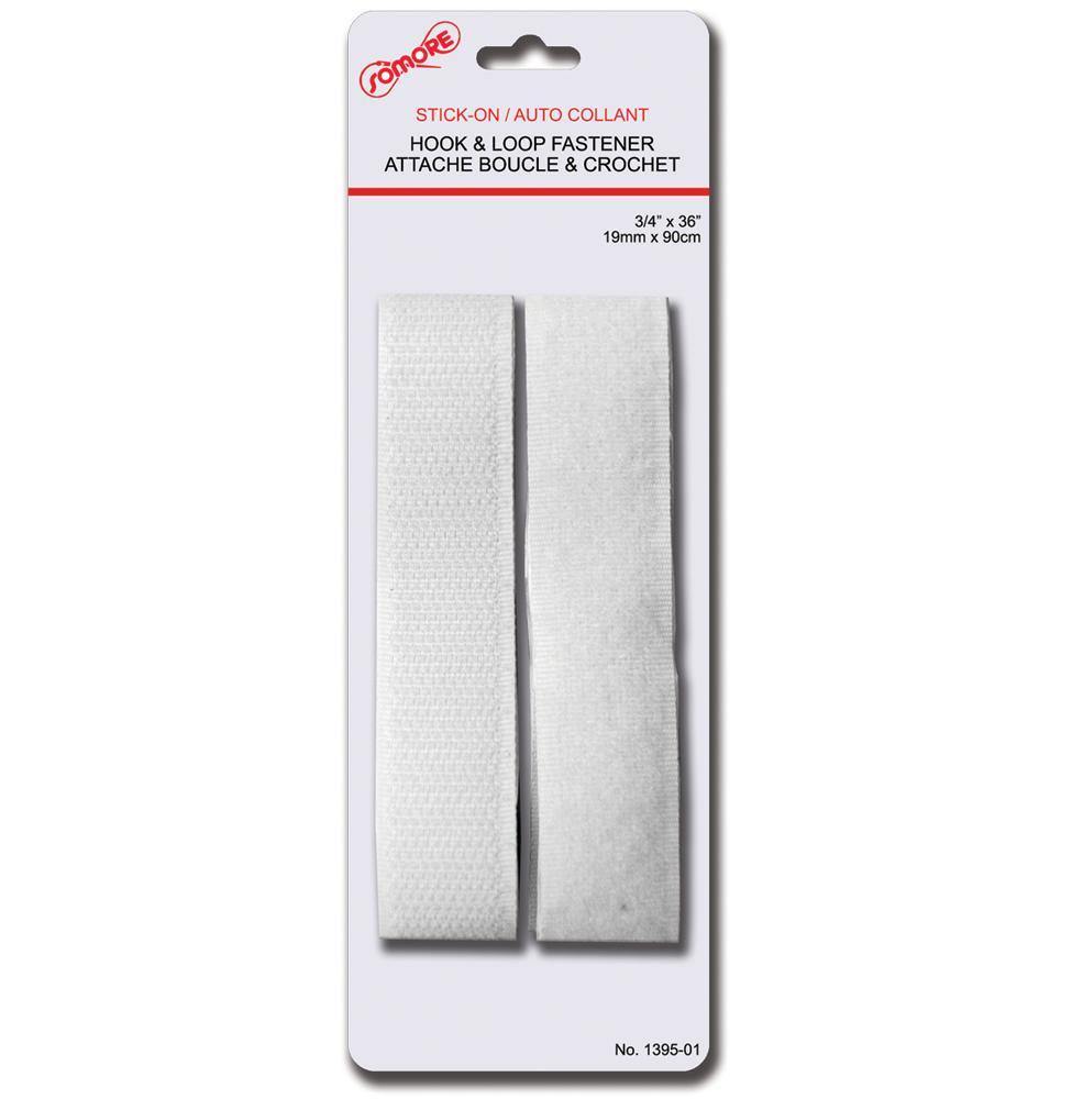 Hook & Loop Fastener Sew-On White - 3/4"X36" - Dollar Max Depot