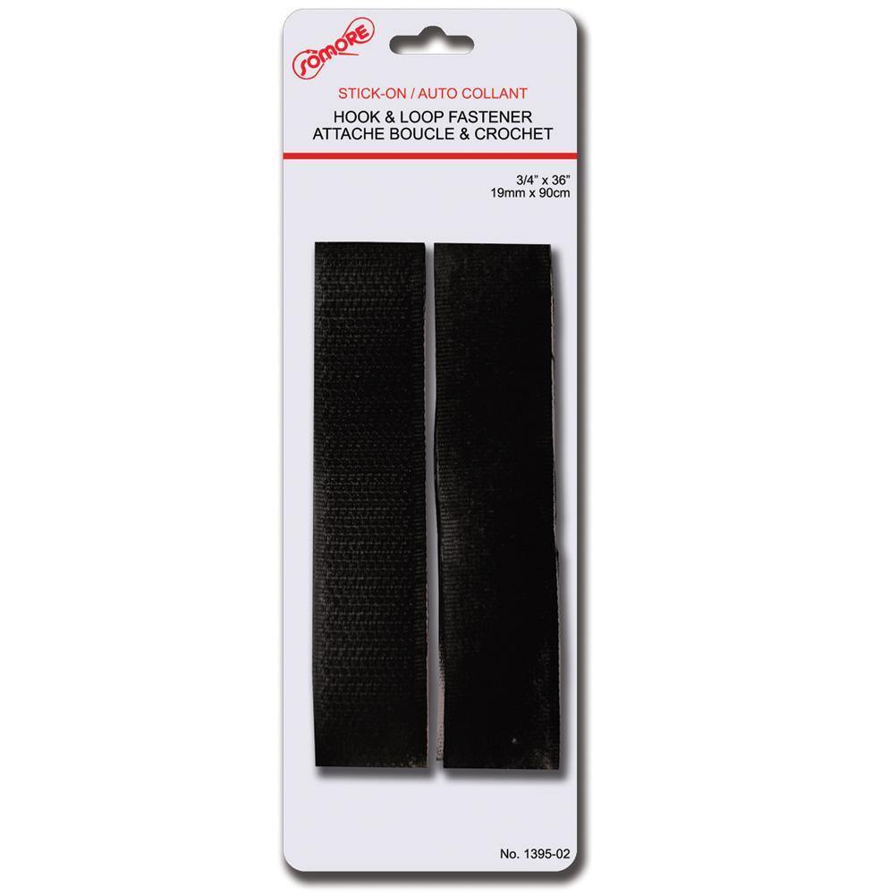 Hook & Loop Fastener Sew-On Black - 3/4"X36" - Dollar Max Depot