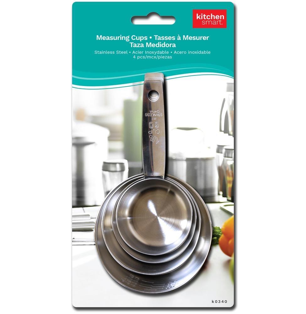 Measuring Cups - 4, S/S - Dollar Max Depot