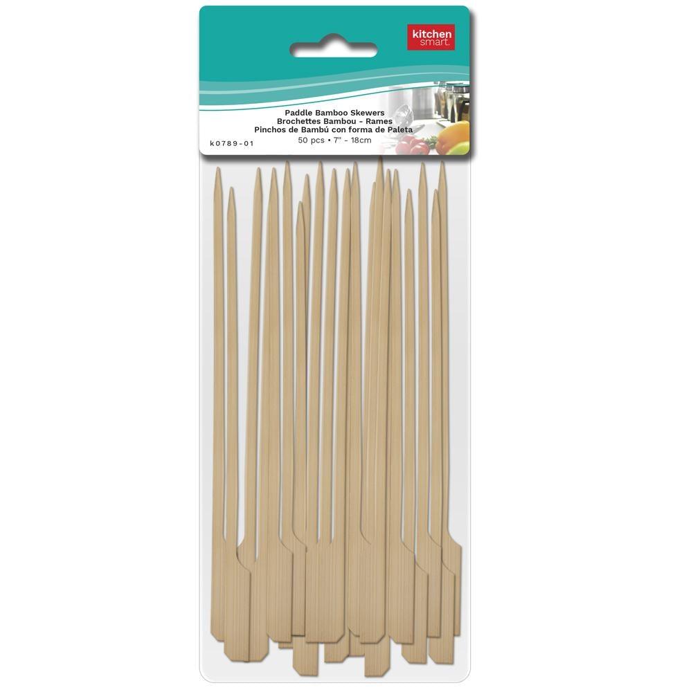 Paddle Bamboo Skewers - 7" 50Pcs - Dollar Max Depot