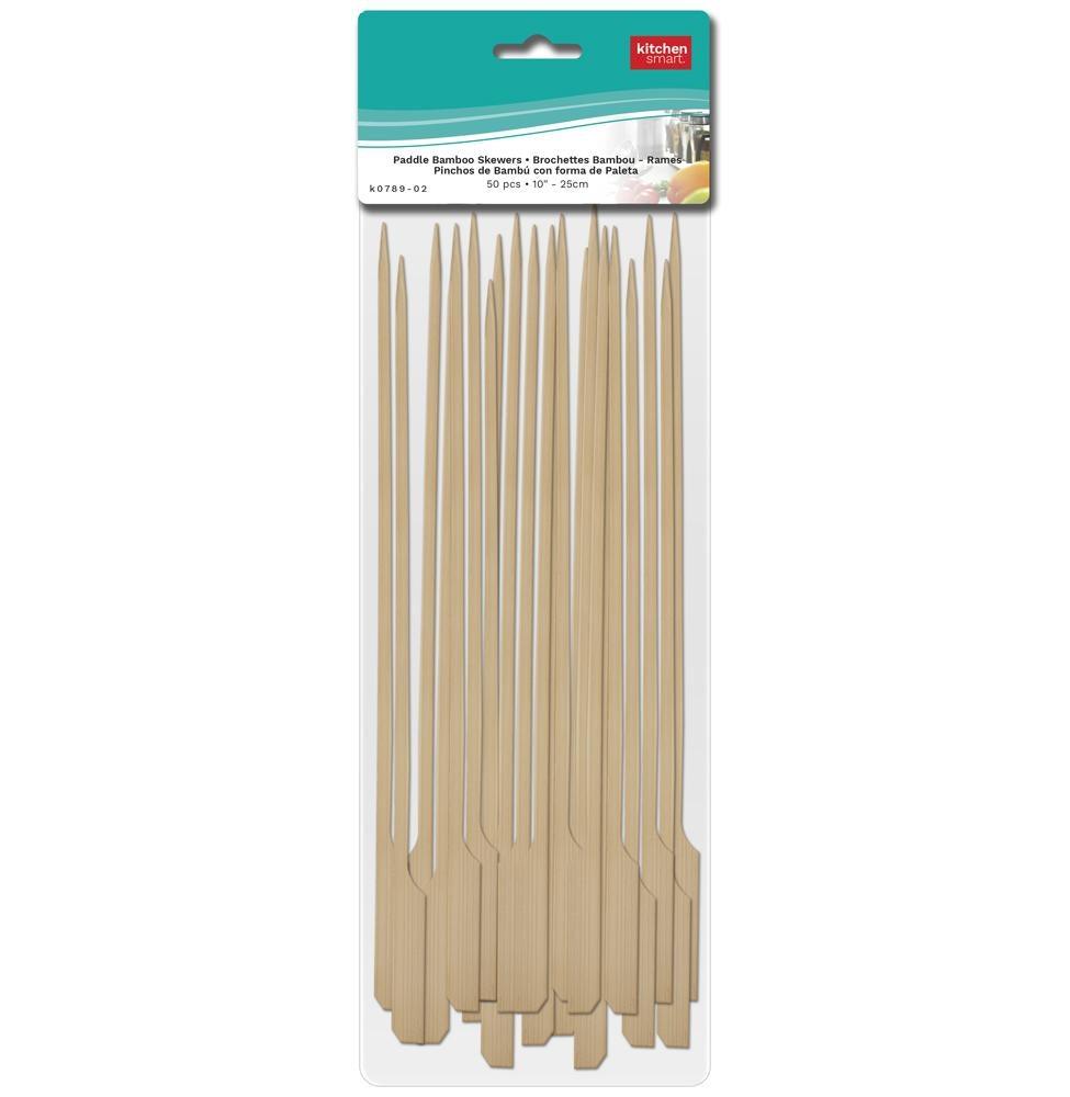 Paddle Bamboo Skewers - 10" 50Pcs - Dollar Max Depot