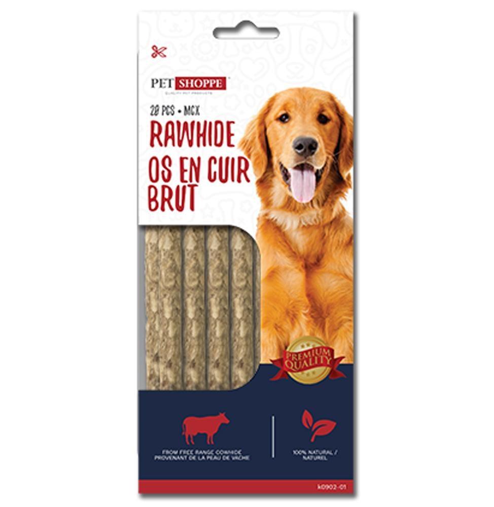 Rawhide Sticks White - 20 - Dollar Max Depot