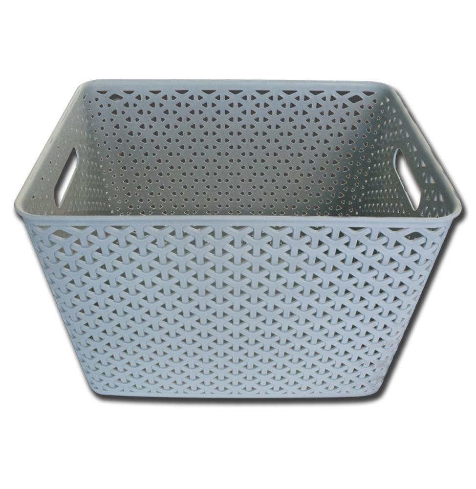 Basket - Grey 14.2" X 11.7" X 9" - Dollar Max Depot