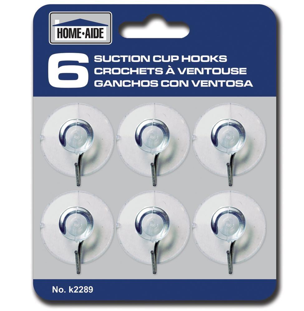 Suction Cup Hooks - 6 Small - Dollar Max Depot