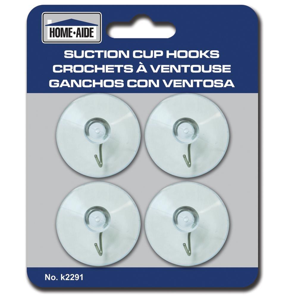 Suction Cup Hooks - 4 Large - Dollar Max Depot