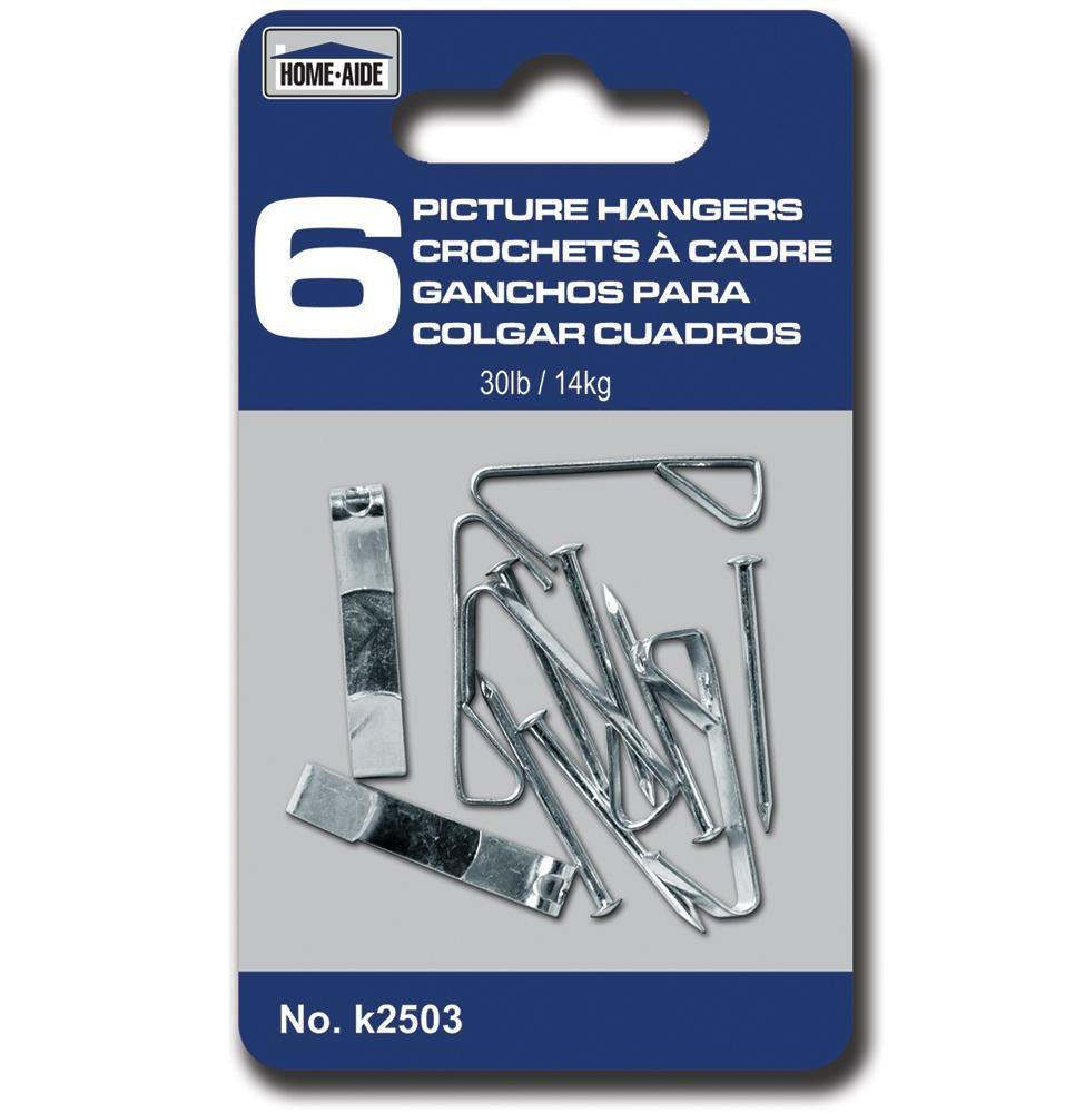 Picture Hangers - 6, 30 Lb - Dollar Max Depot